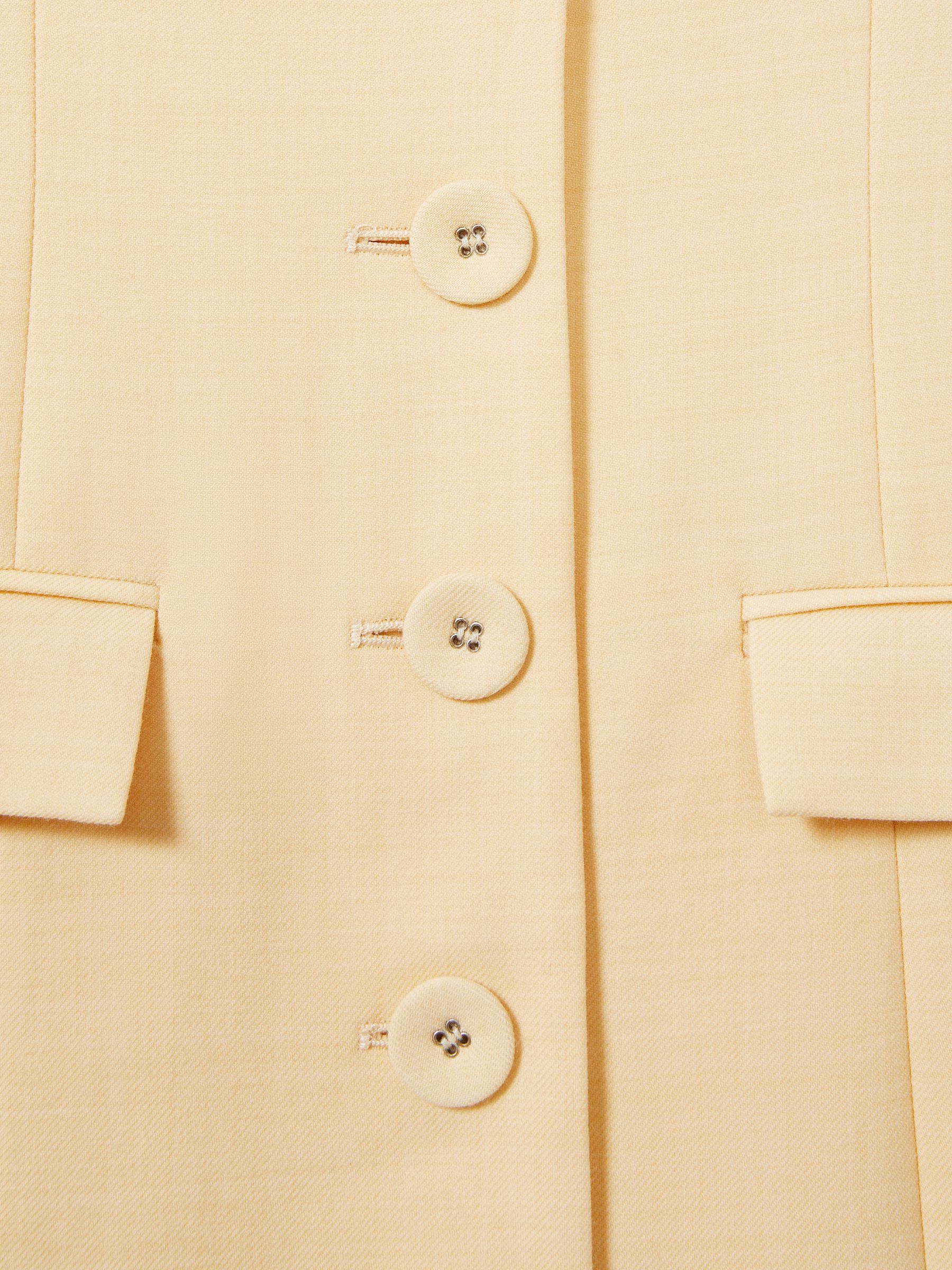 Anna Quan Button Through Mini Dress With Wool in Buttercup