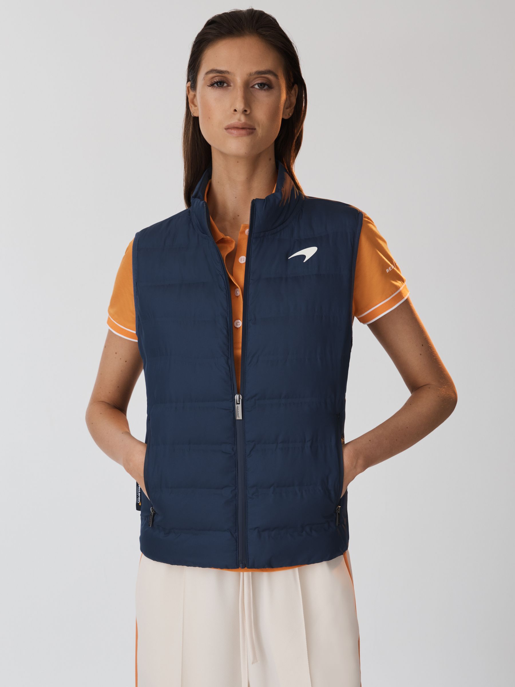 McLaren F1 Hybrid Quilt and Knit Gilet in Airforce Blue
