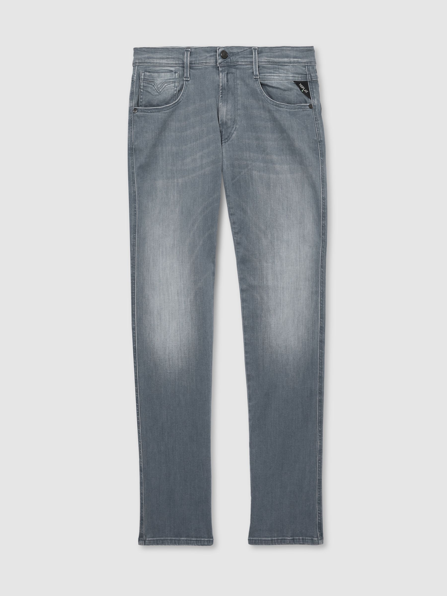 Replay Slim-Fit Hyperflex Jeans in Mid Grey