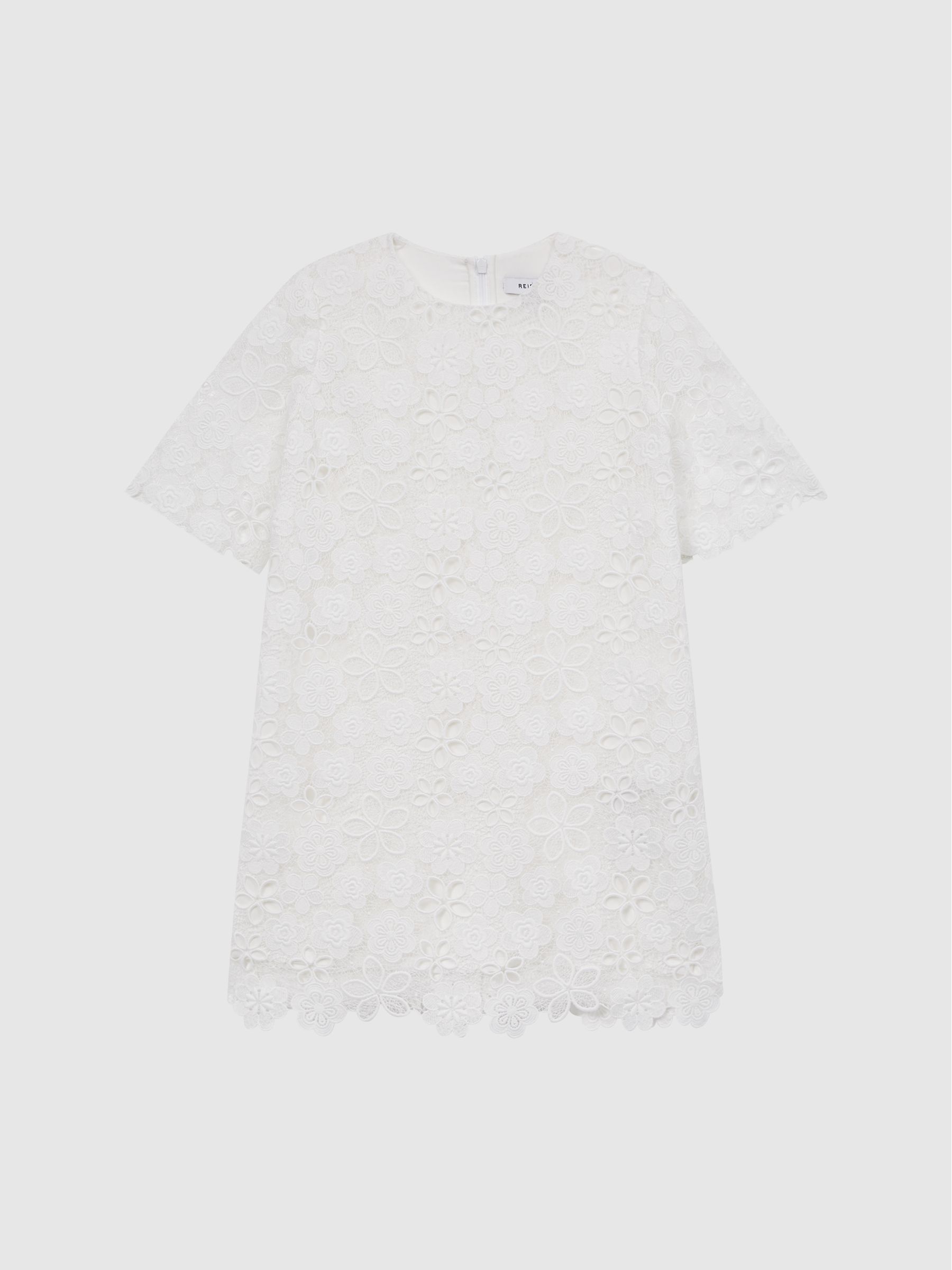 9-12 yrs Lace T-Shirt Dress in Ivory