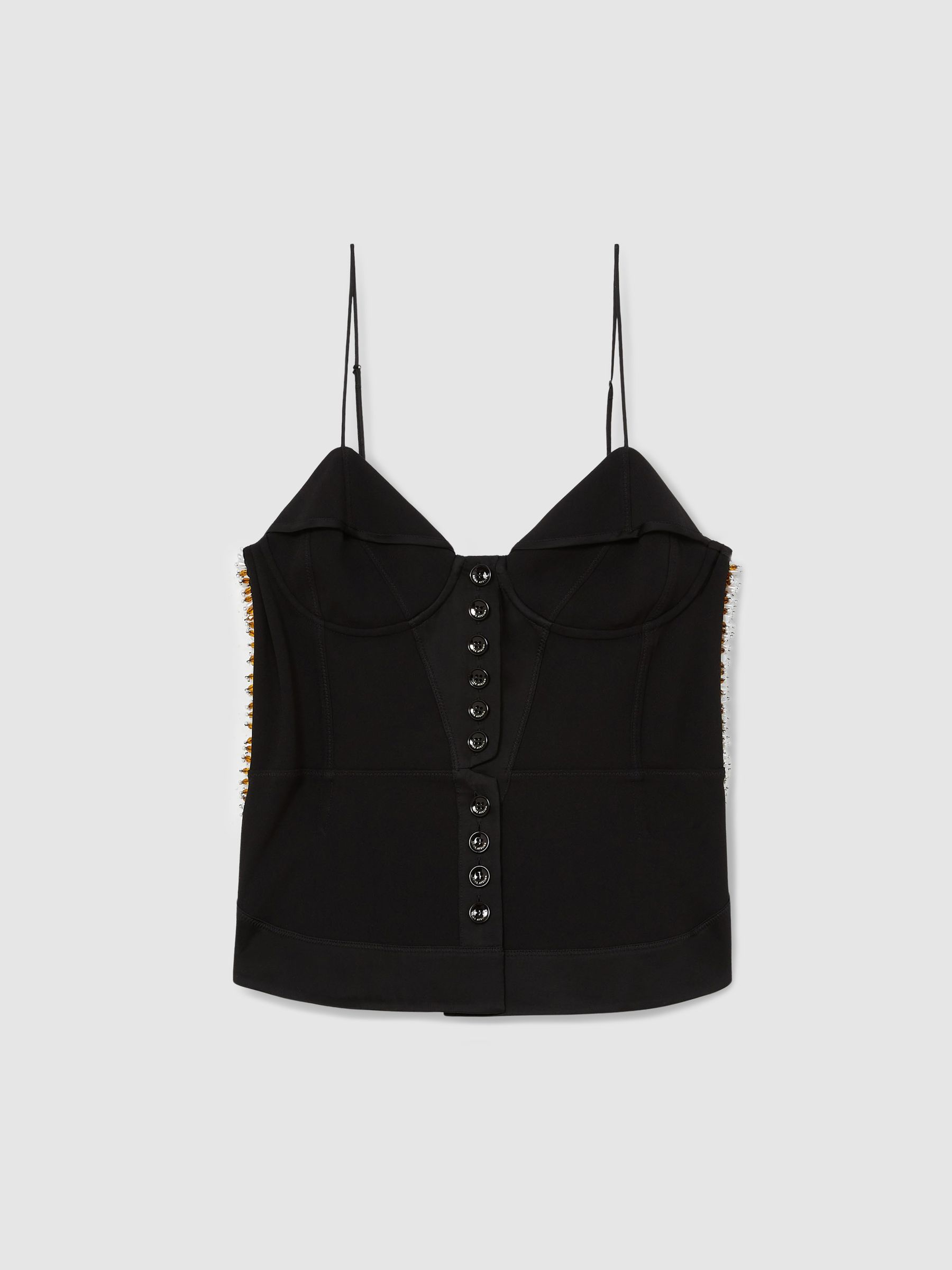 Atelier Embellished Corset Top in Black