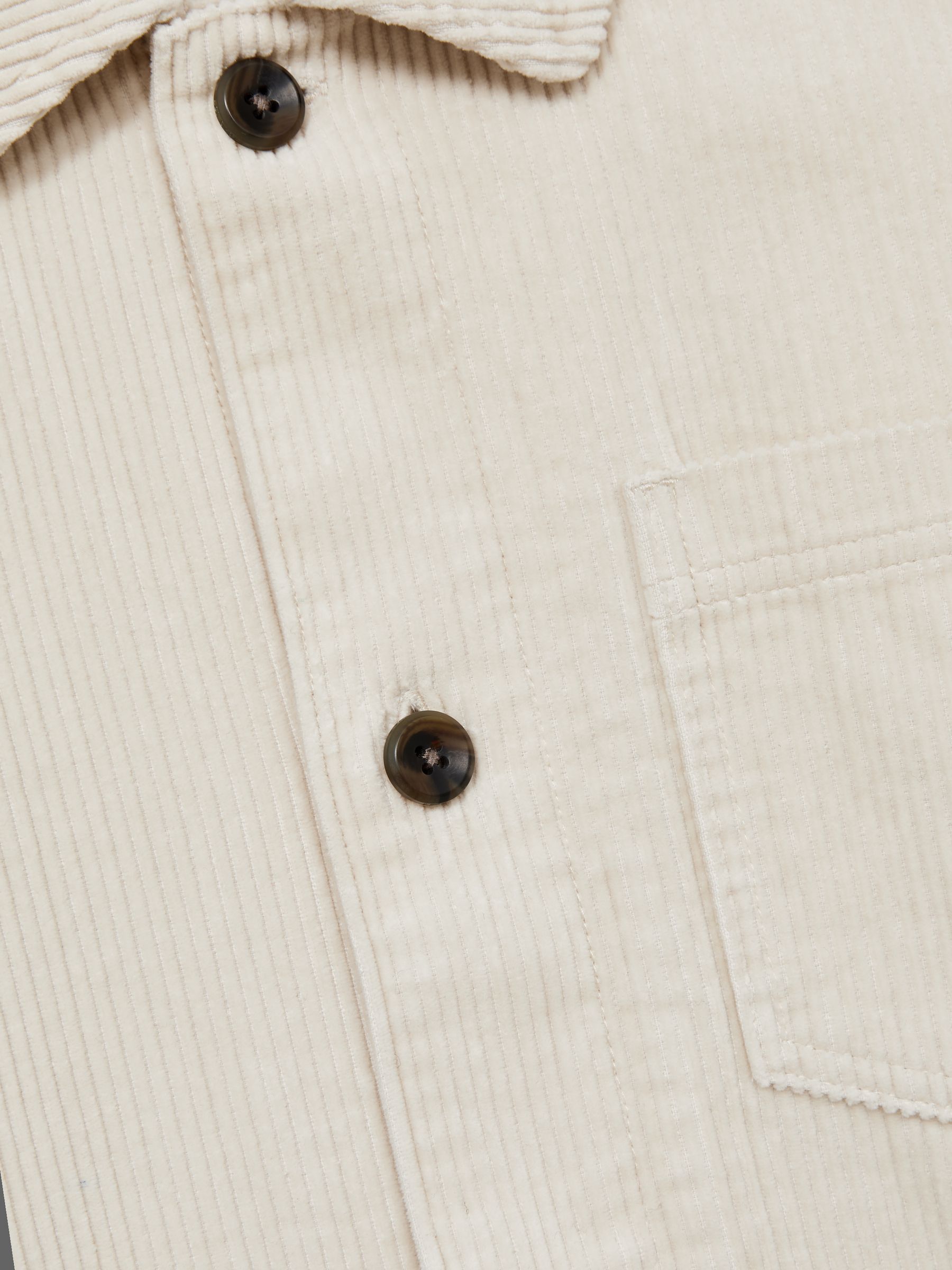 Les Deux Cotton Corduroy Overshirt in Ivory