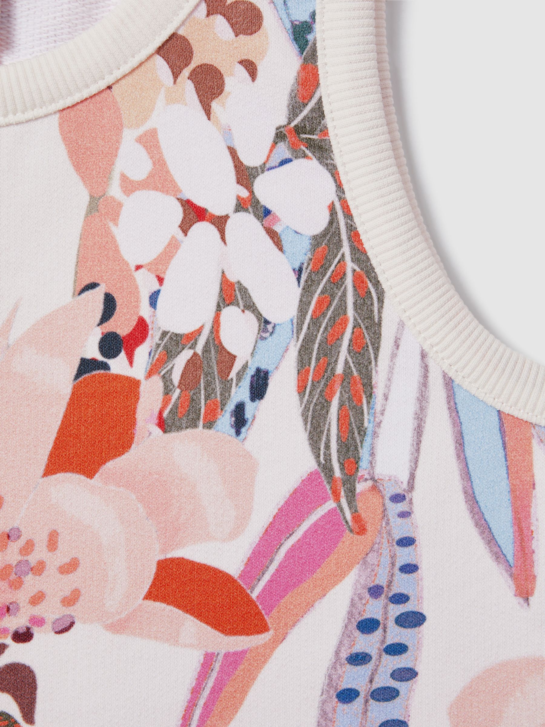 4-9 yrs Cotton Vest and Joggers Set in Pink Print