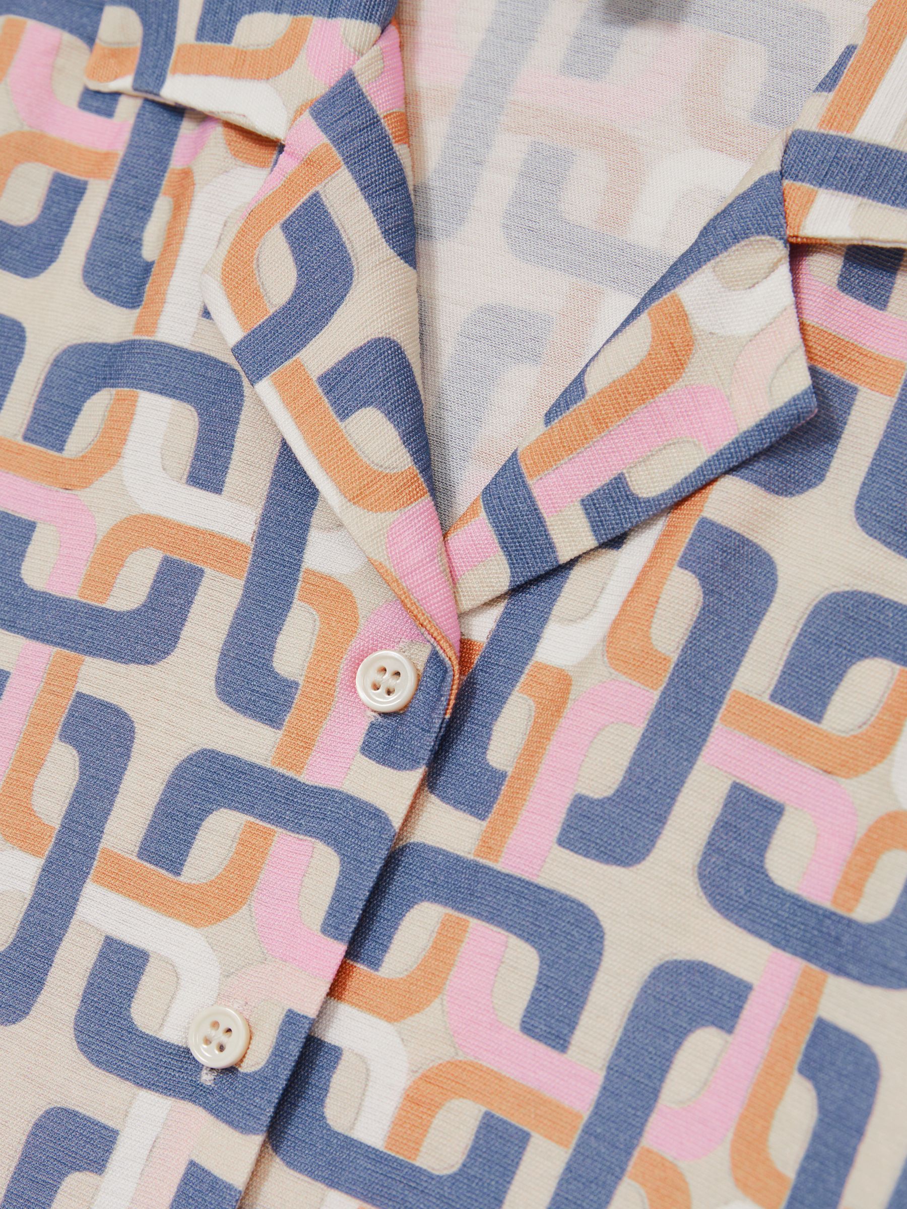 13-14 yrs Geometric Chain Print Shirt in Multi