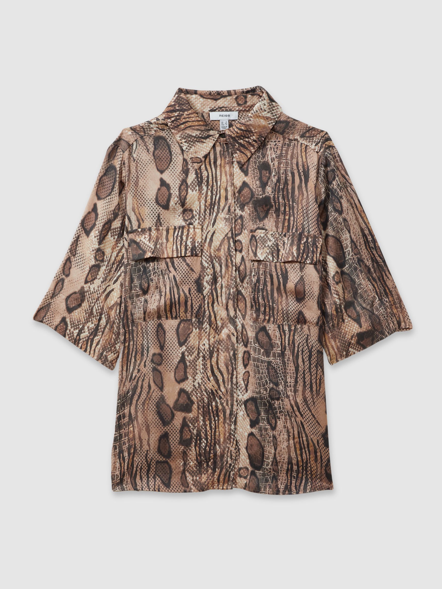 Maya Neutral Snake Print Shirt