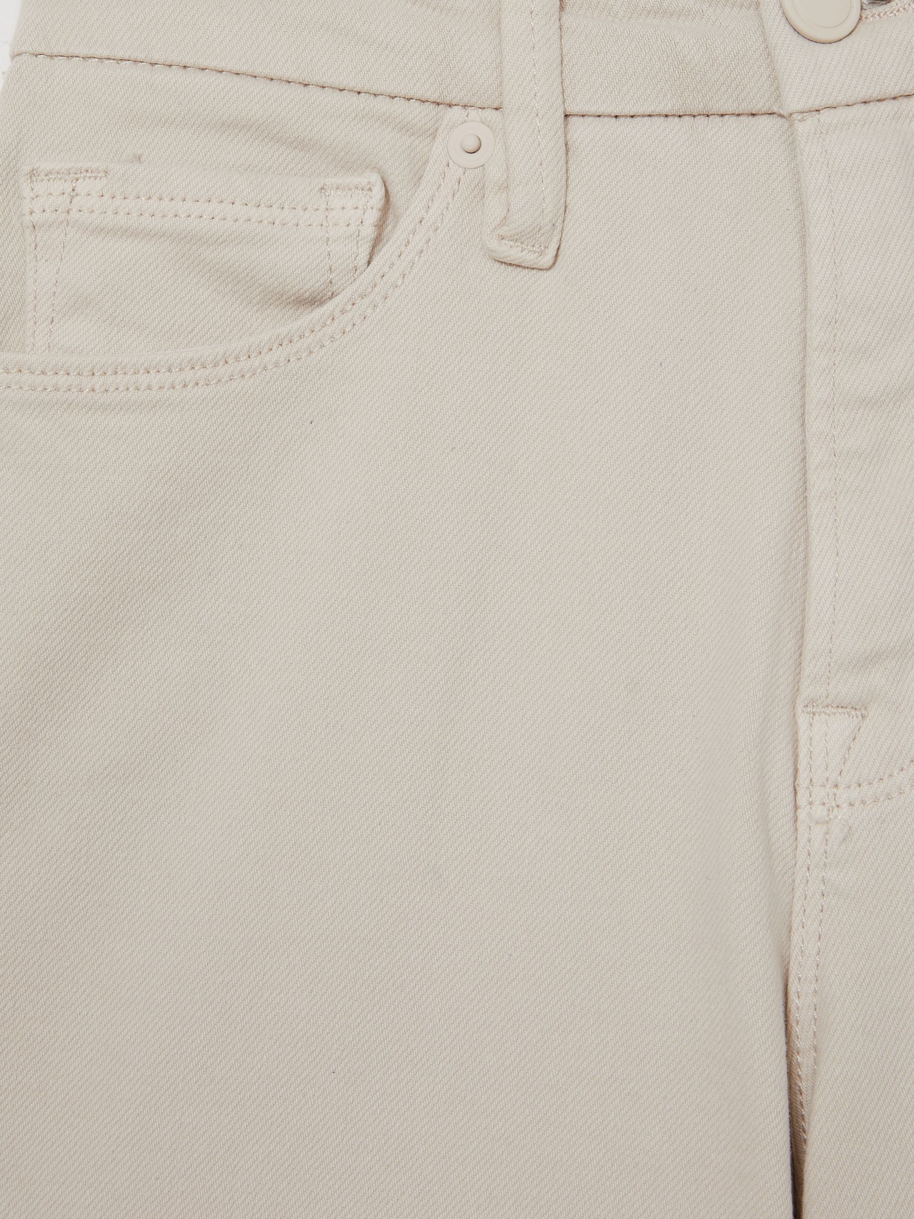 Good American Cropped Palazzo Jeans in Cream