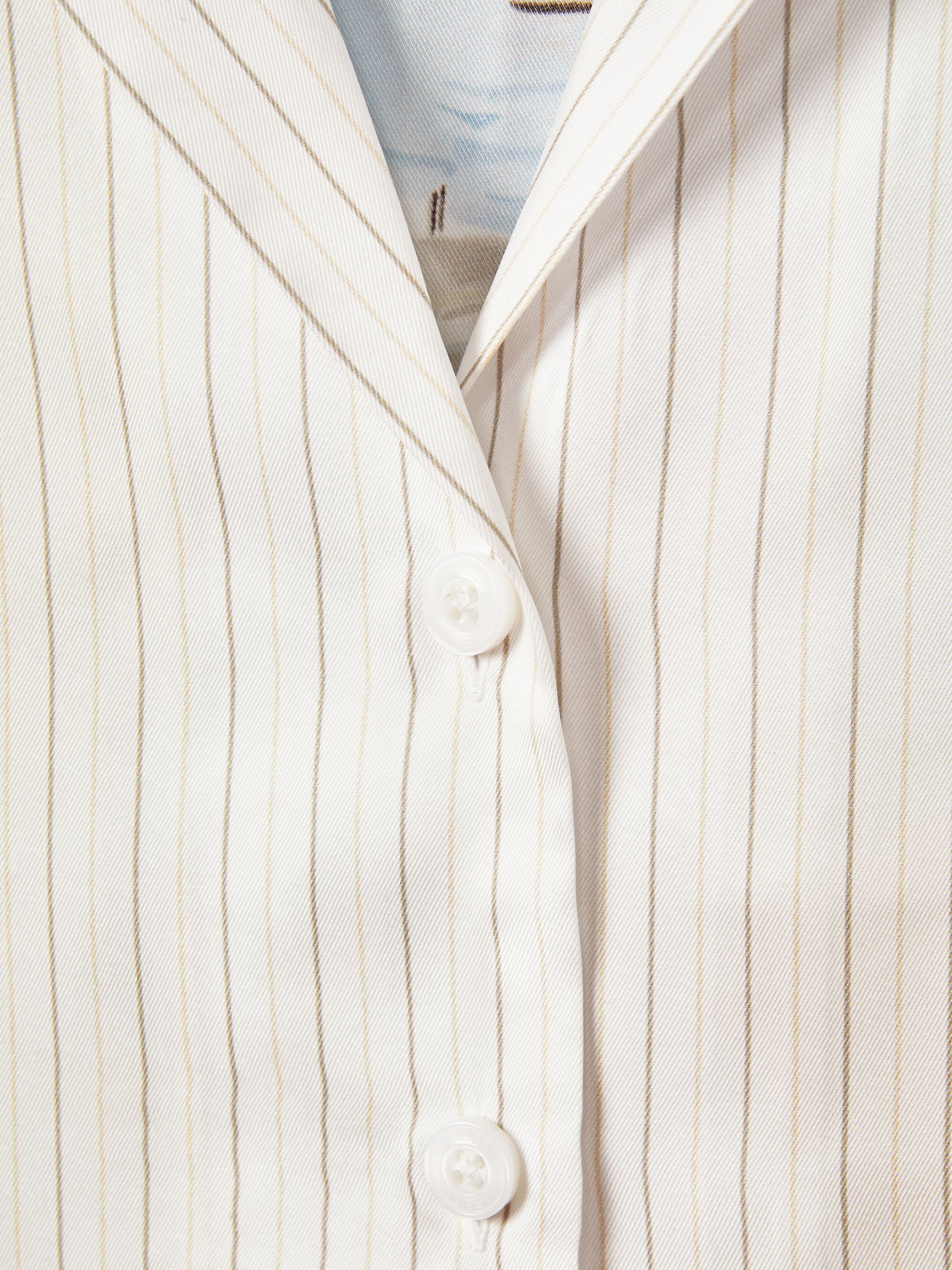 McLaren F1 Monte Carlo Exclusive Cuban Collar Shirt in White Multi