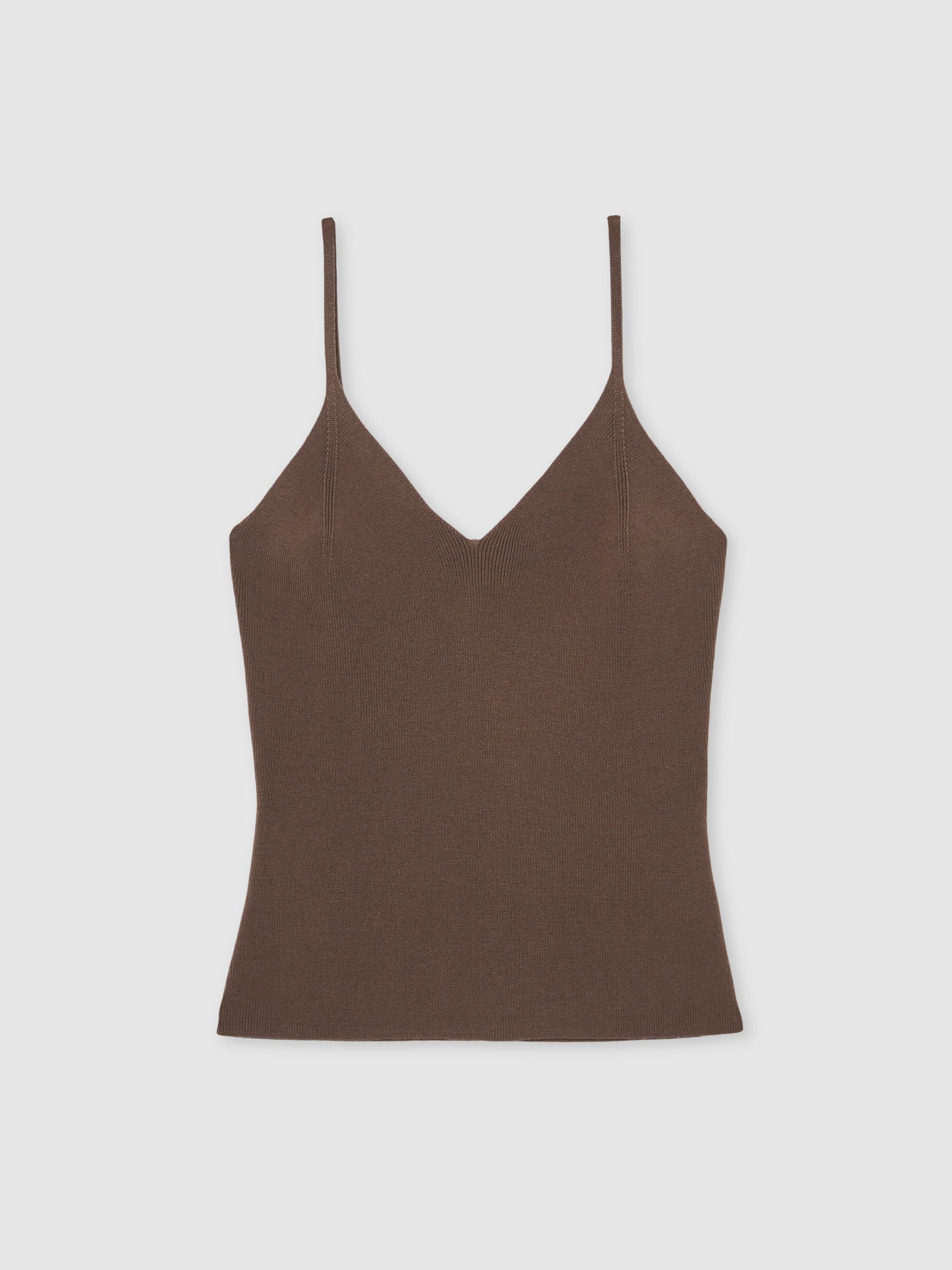 Lyocell-Blend Knitted Vest in Mink