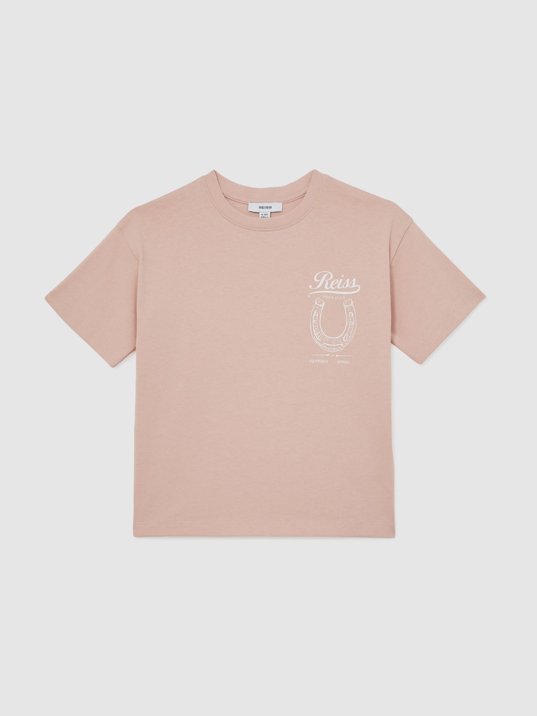 3-9 yrs Cotton Pony Club Print T-Shirt in Pink