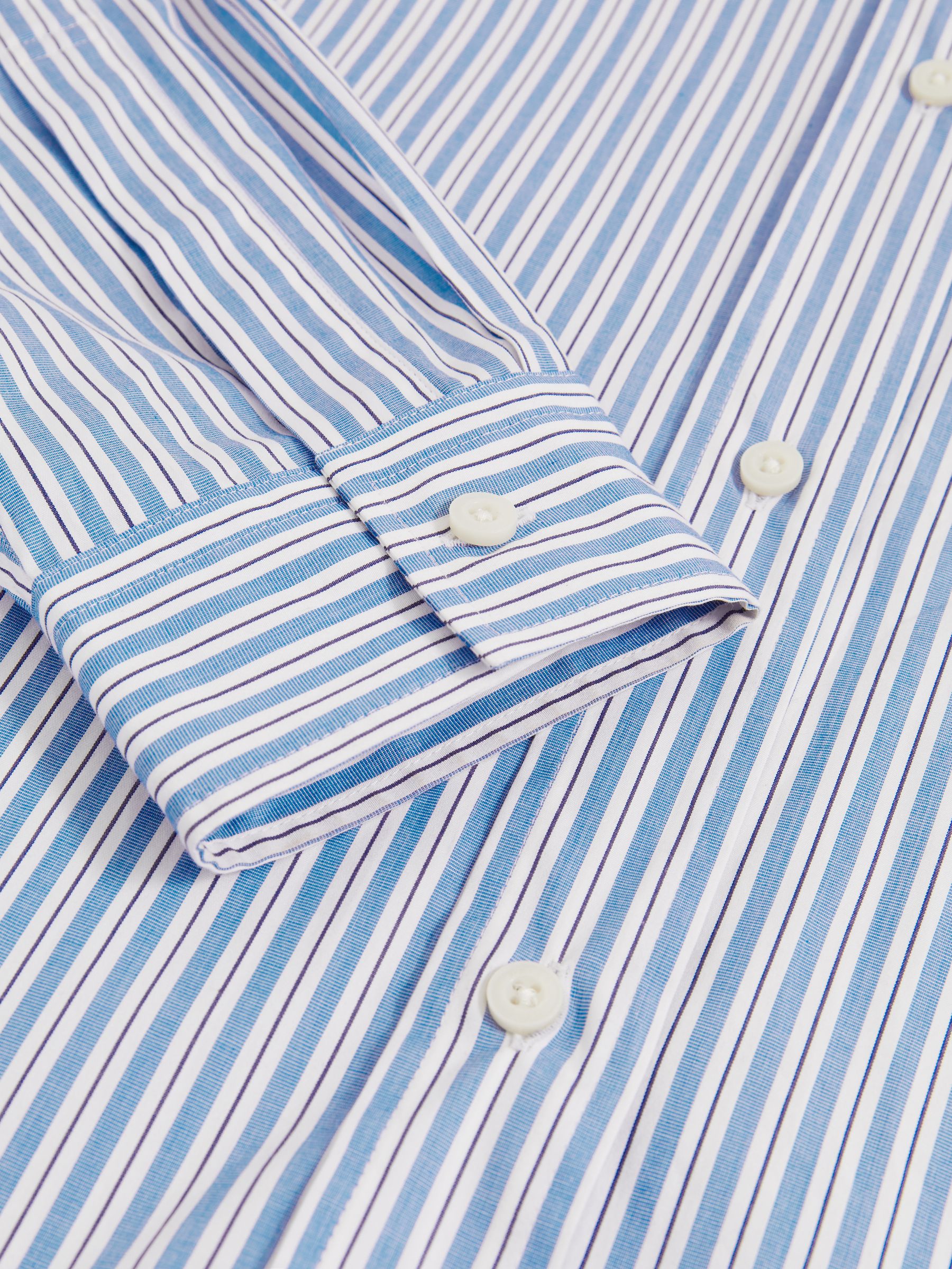McLaren F1 Team Oversize Stripe Shirt in Soft Blue/White