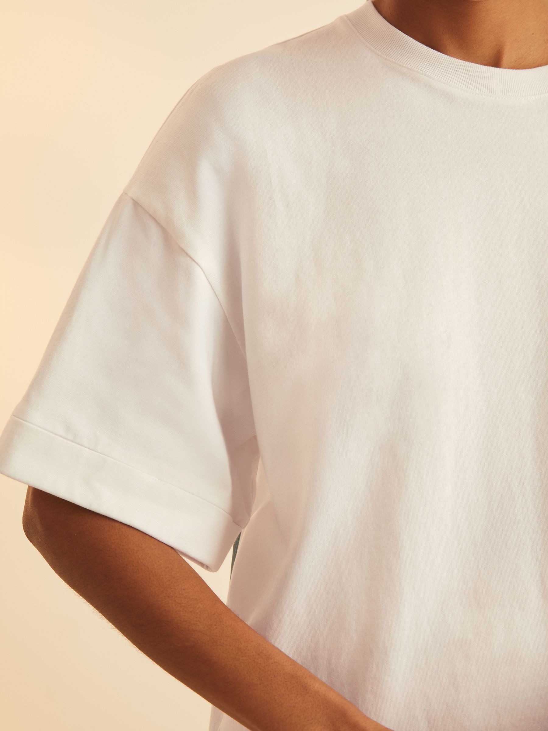 Reiss | NYBG Floral Oversize T-Shirt in Blue/Ivory