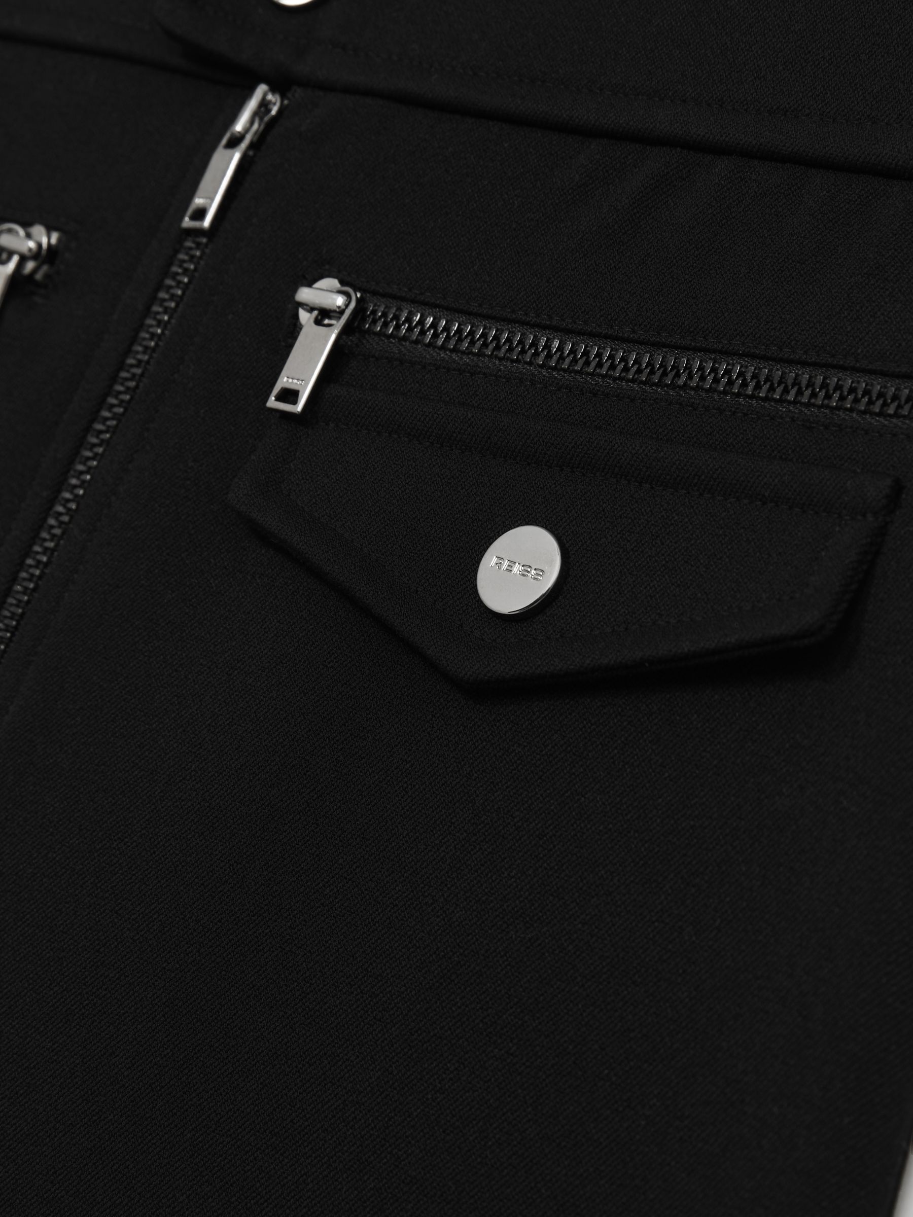 4-9 yrs Piqué Zip-Detail Mini Skirt in Black