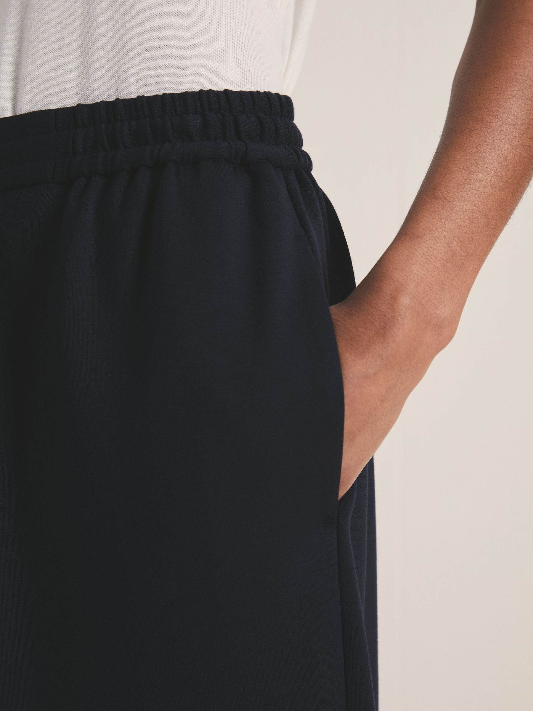 Reiss | Les 100 Ciels Wide-Leg Joggers in Navy
