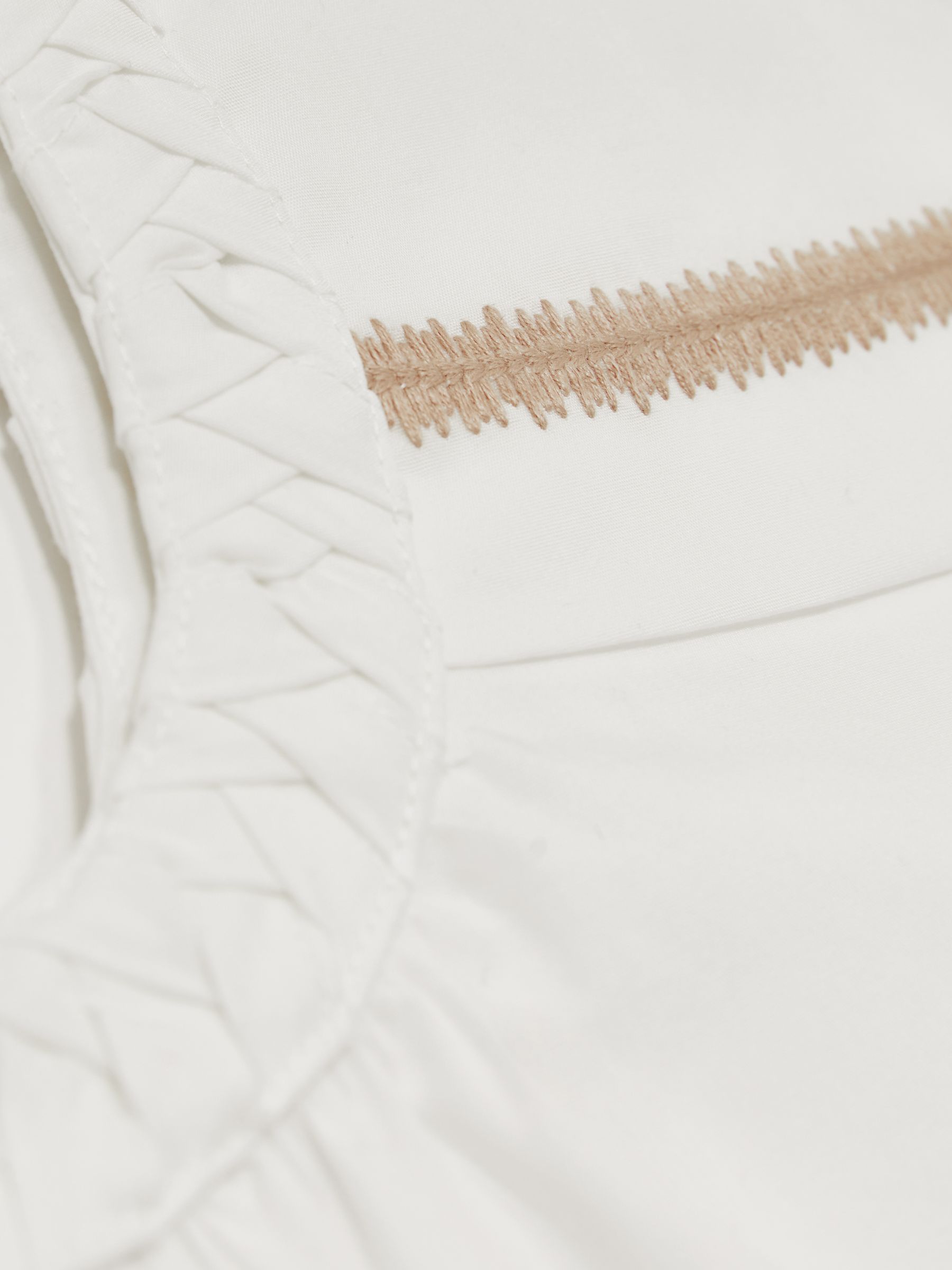 13-14 yrs Cotton Plaited-Trim Sleeveless Dress in Ivory