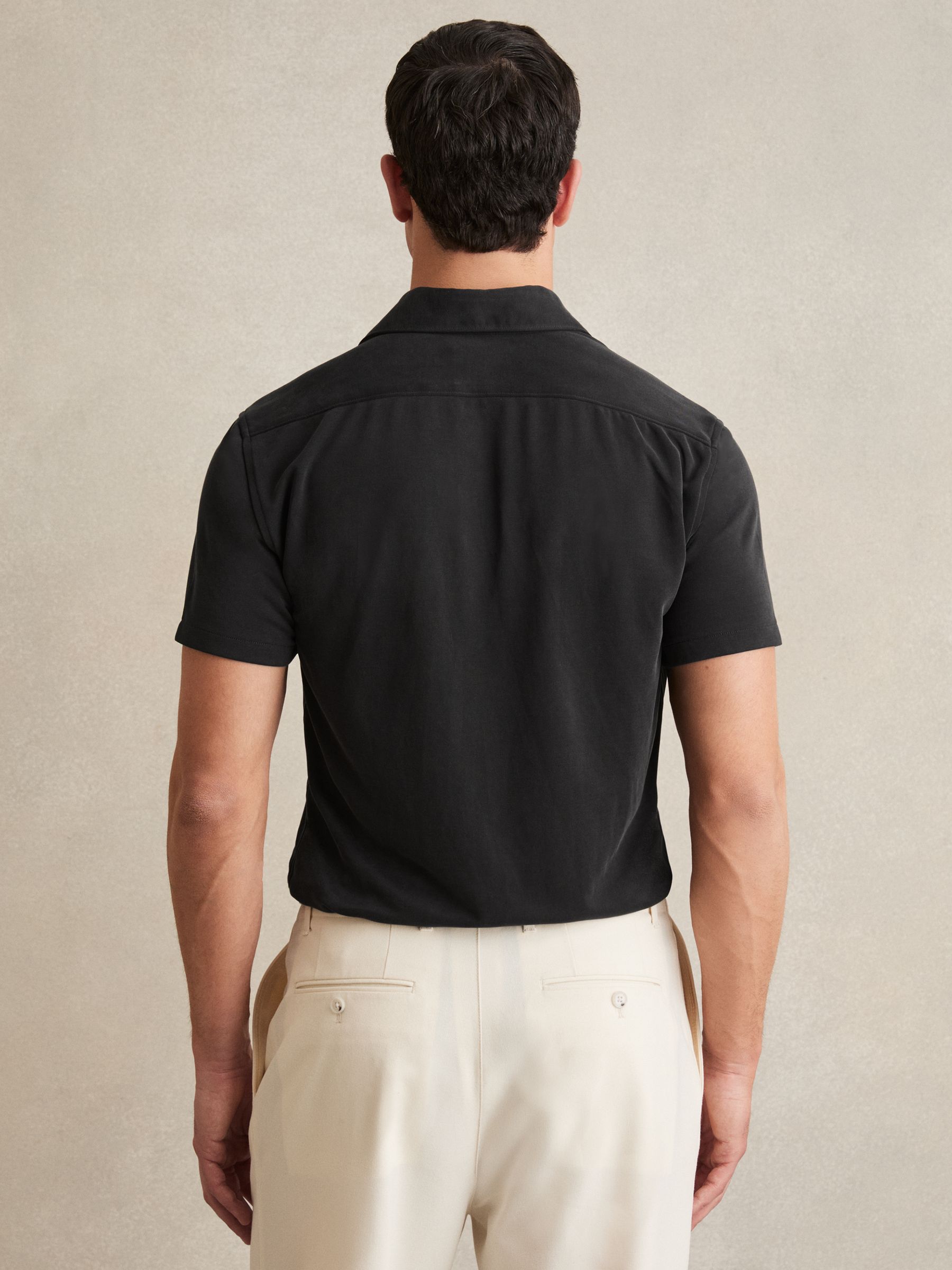 Modal-Blend Shirt in Black