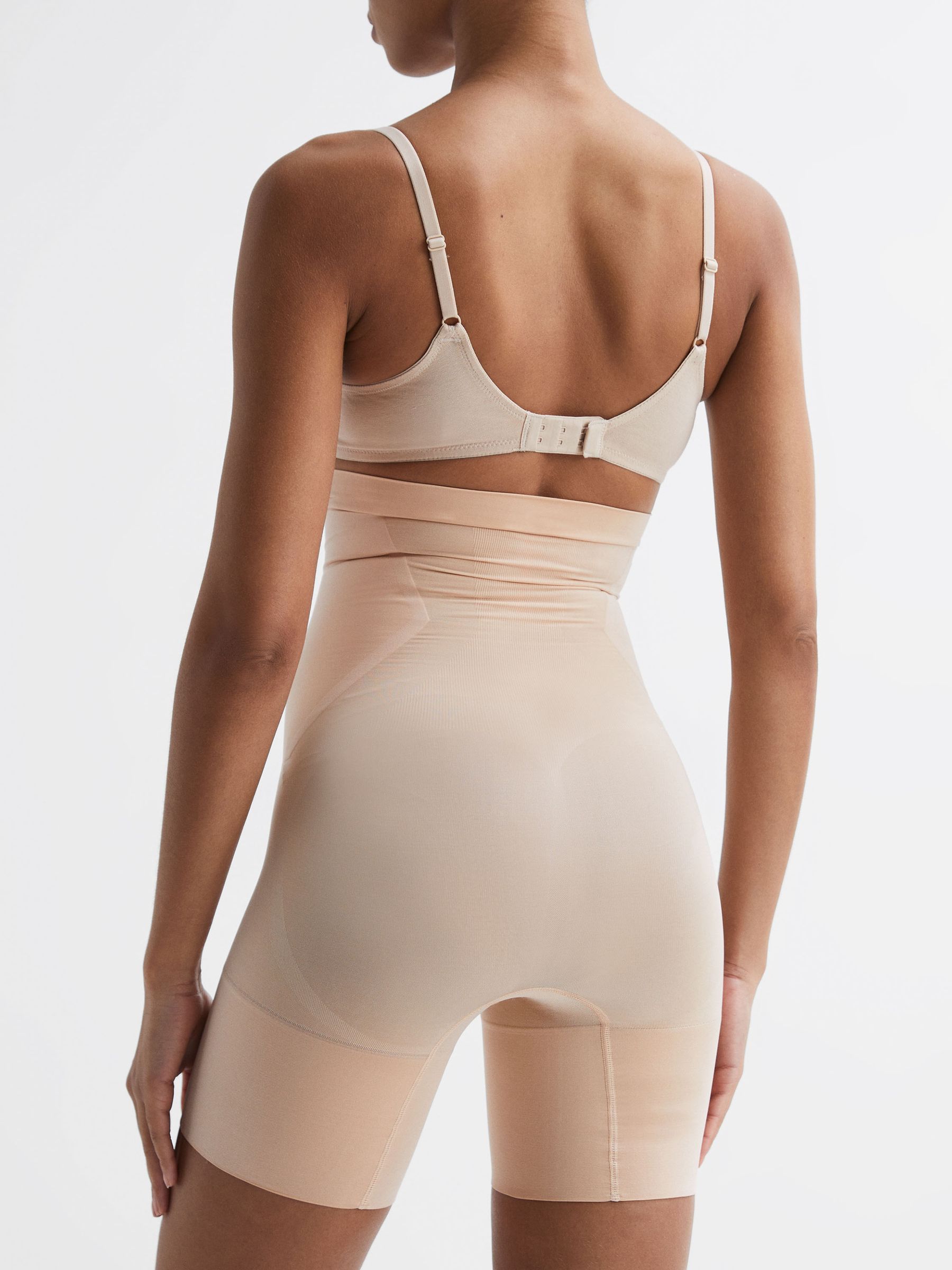 Spanx Shapewear Super Firming High Rise Mid-Thigh Shorts in Nude