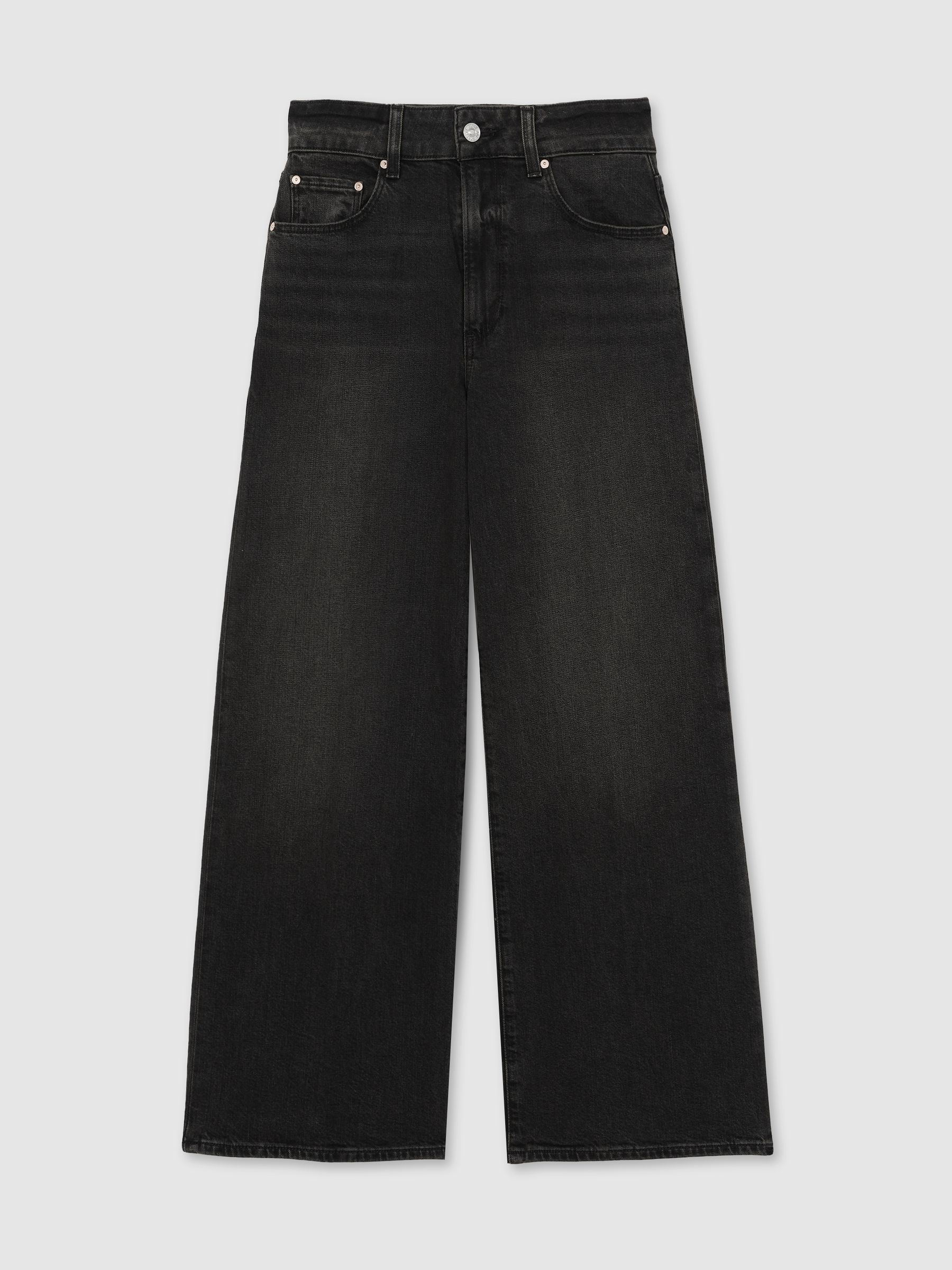 Paige Wide-Leg Cropped Jeans in Black