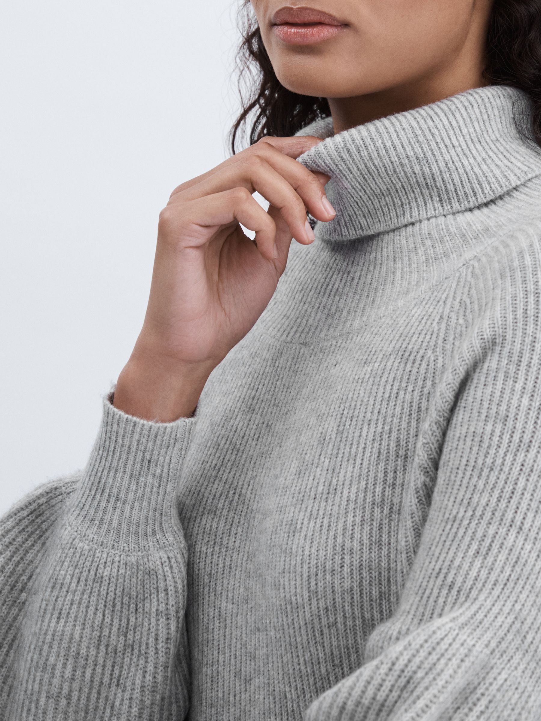 Madeleine Thompson Wool-Cashmere Mini Dress in Grey