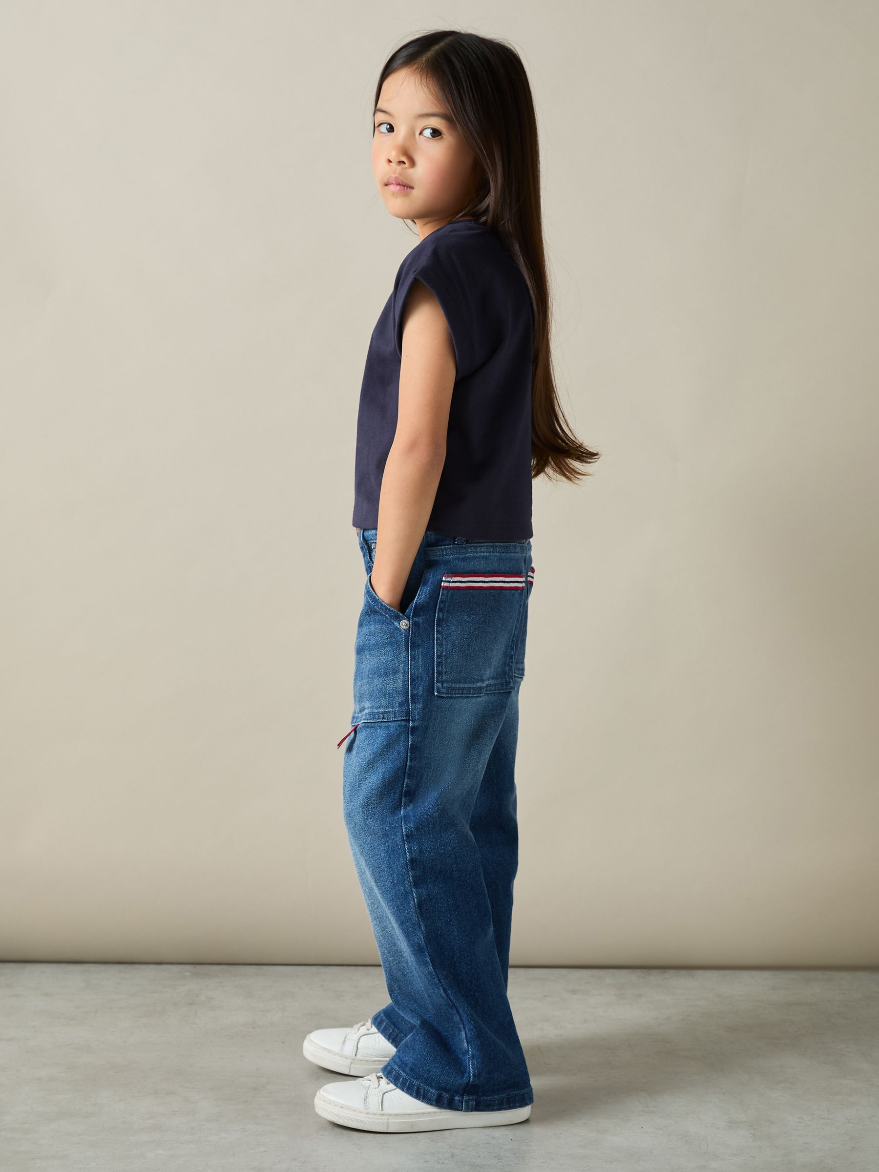 9-13 yrs Cotton-Jersey Cropped T-Shirt 3 Pack in Multi