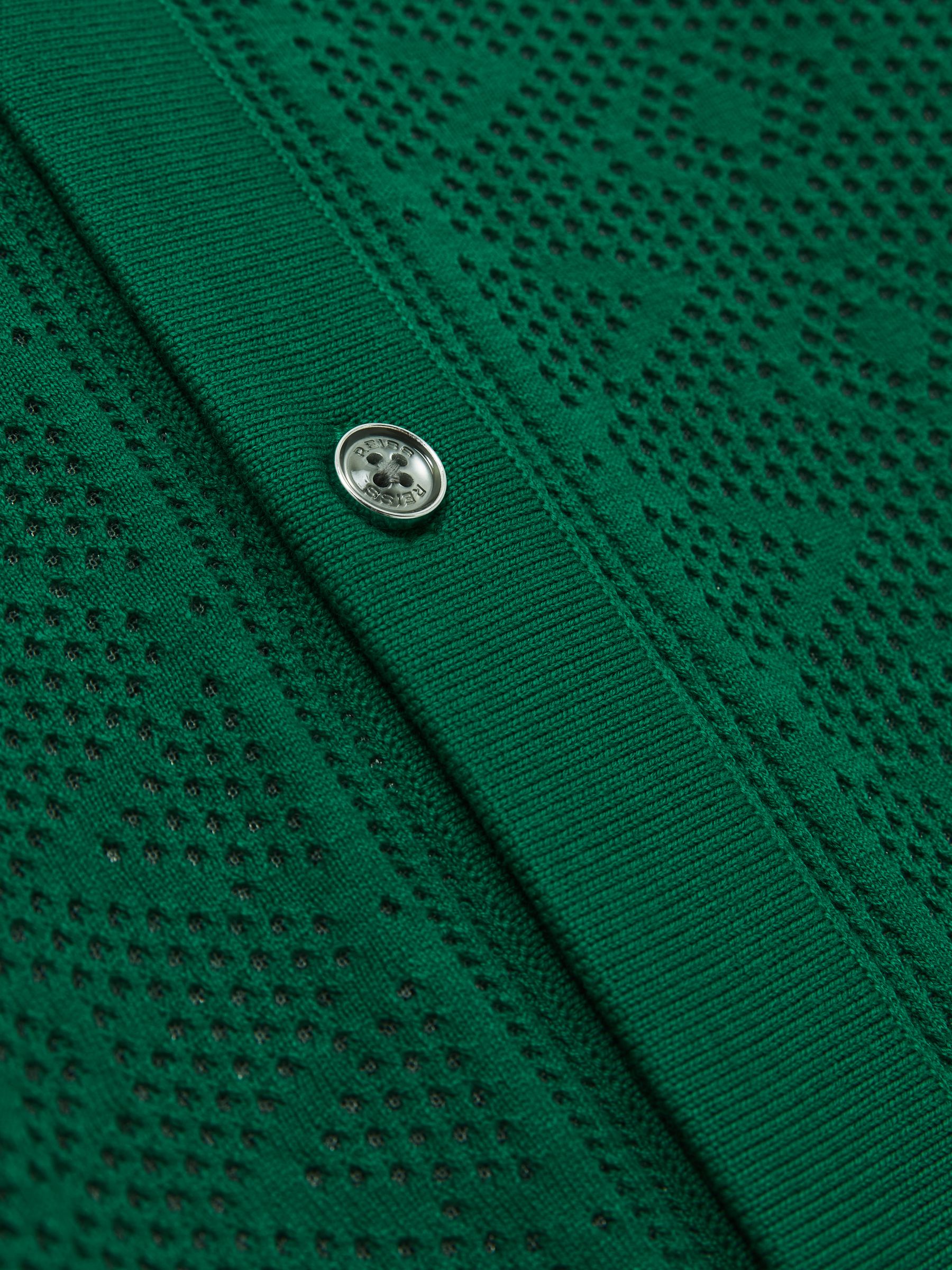 Textured-Knit Short-Sleeve Shirt in Bright Green