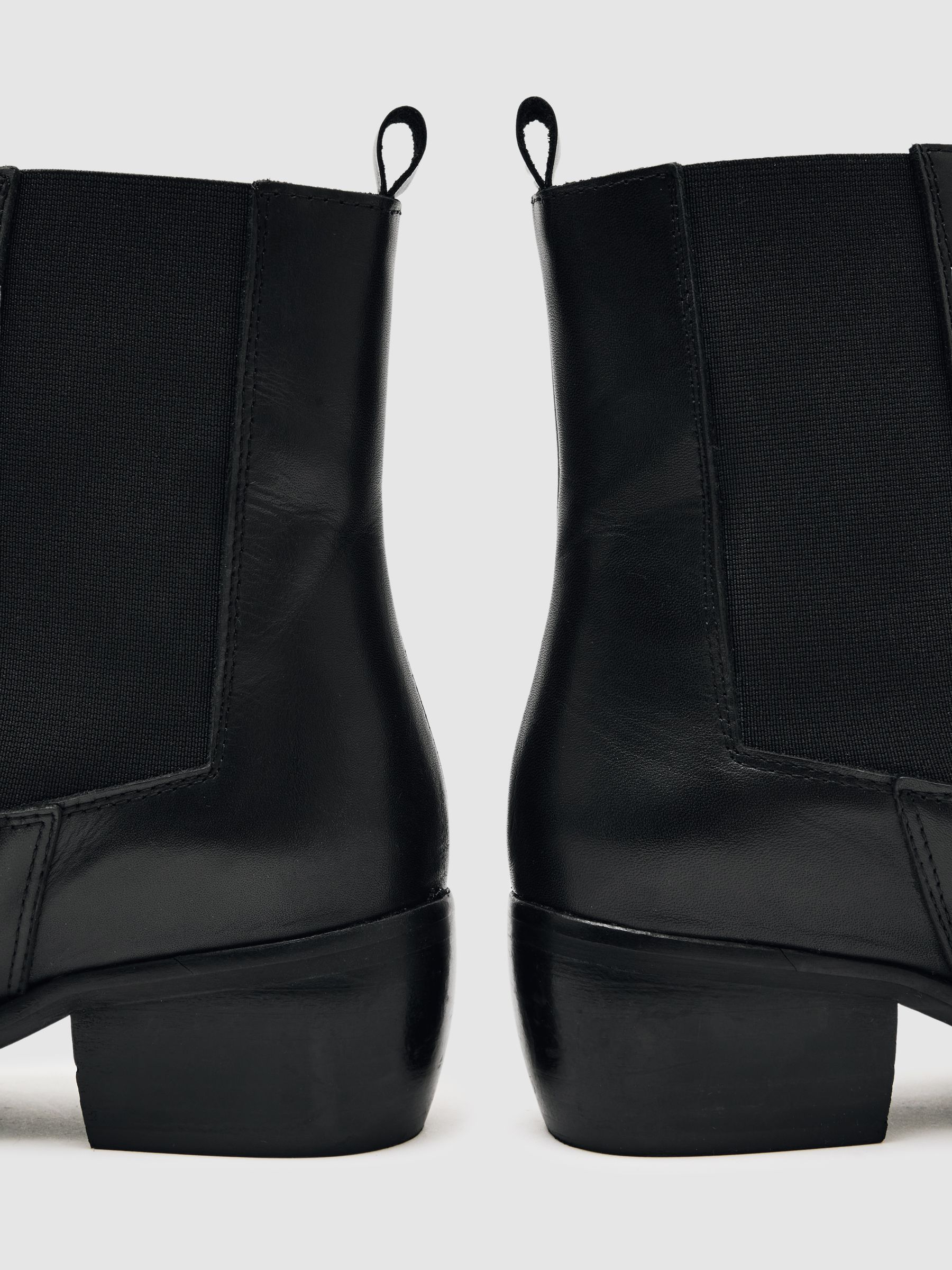 Leather Chelsea Boots in Black
