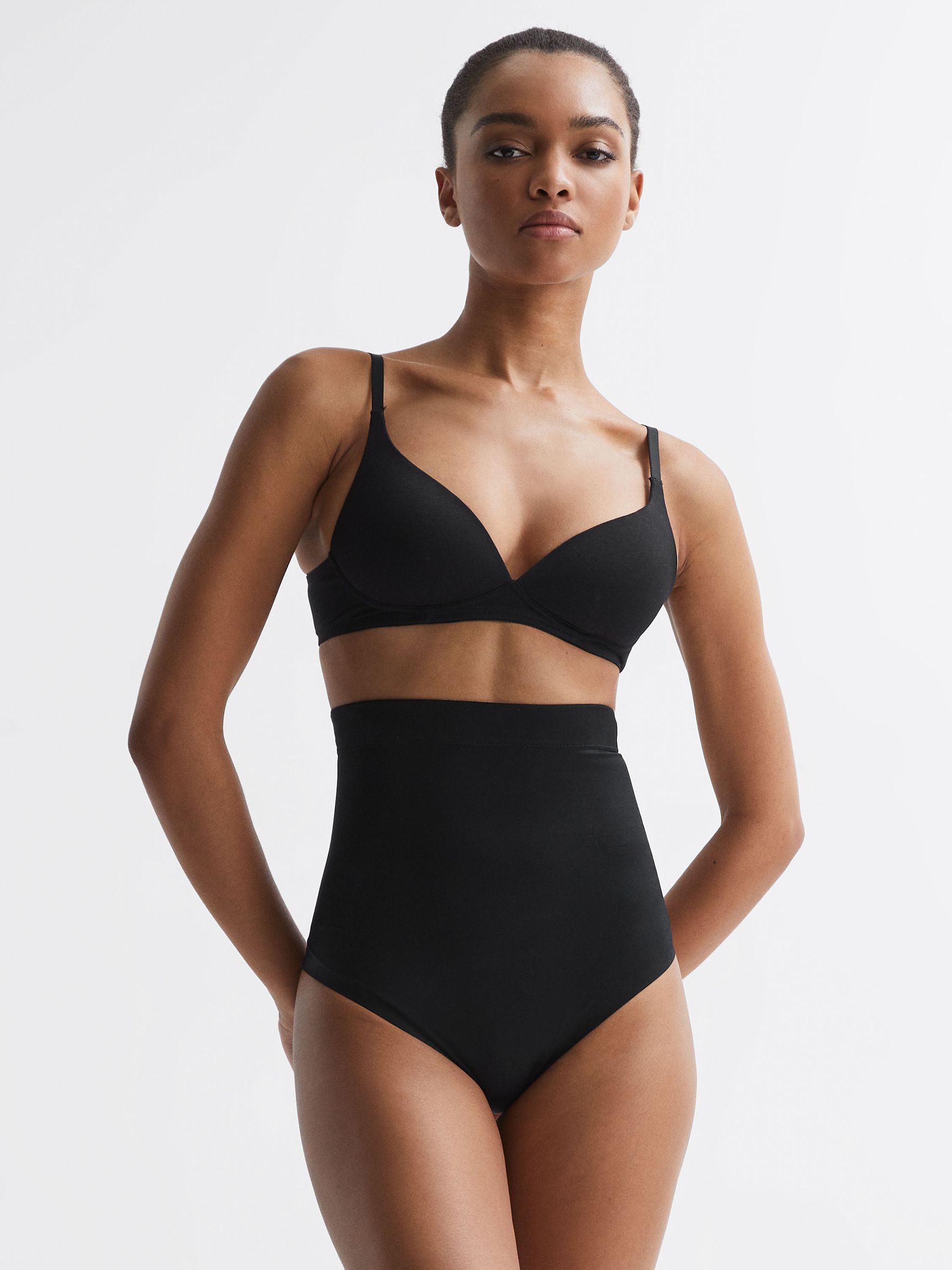 Spanx Shapewear Firming High-Waisted Thong in Black