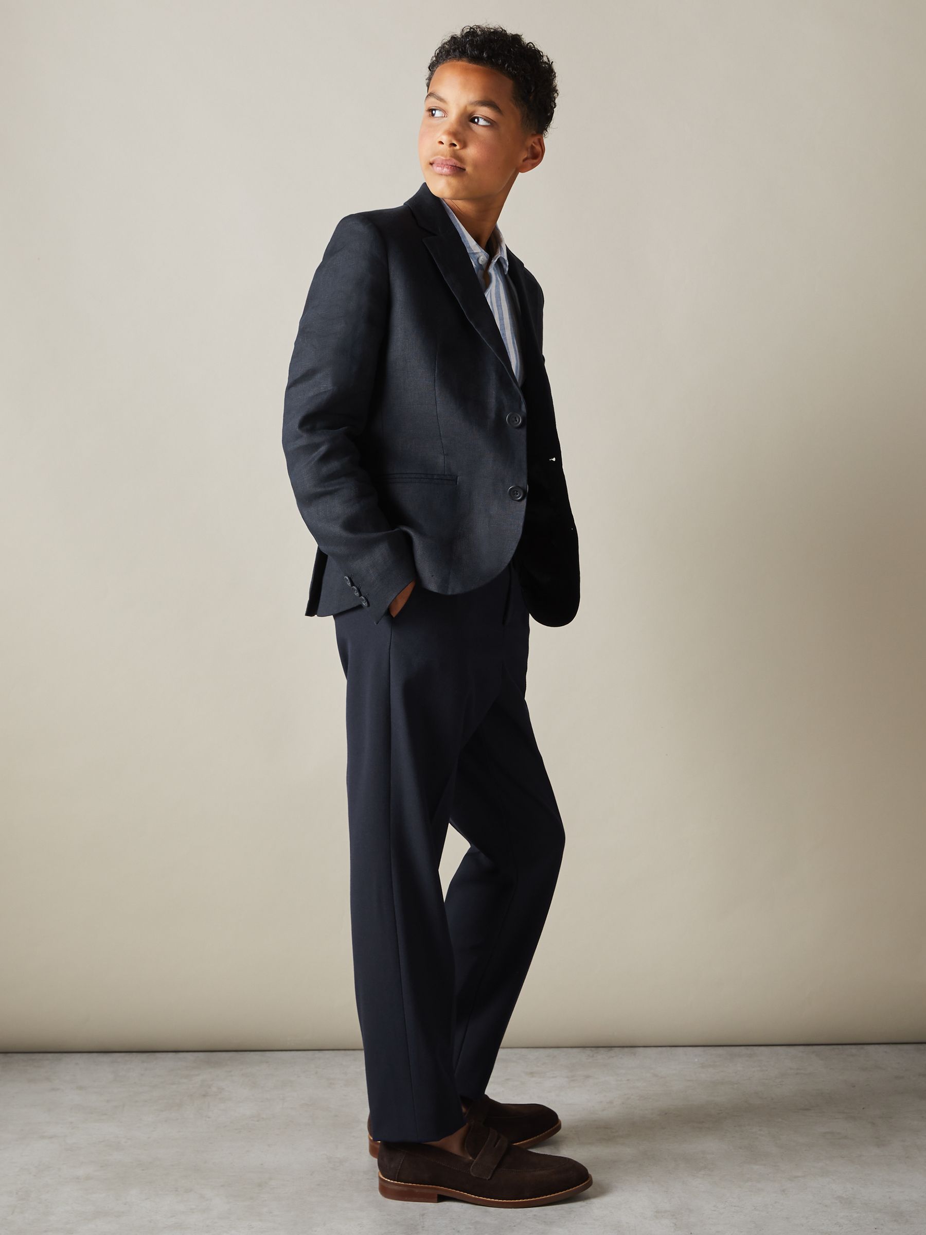 13-14 yrs Elasticated Waist Trousers in Navy