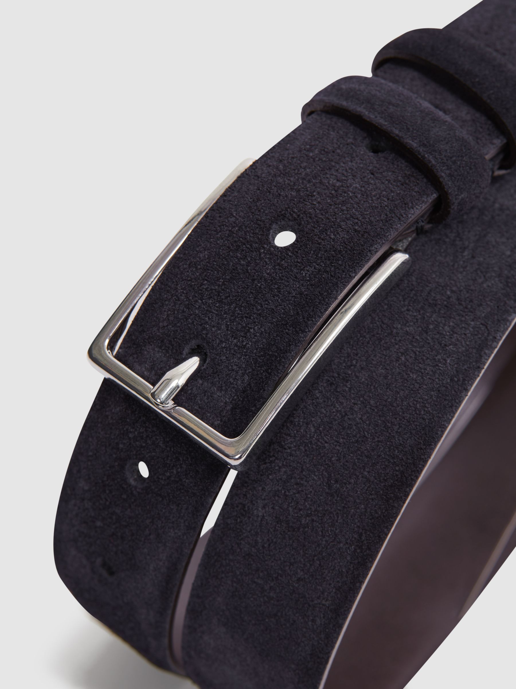 Suede Belt in Navy