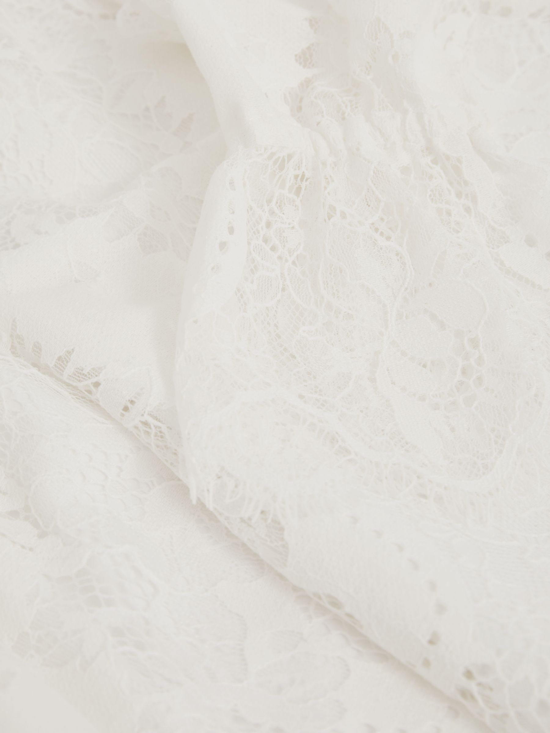 9-13 yrs Lace Long-Sleeve Top in Ivory