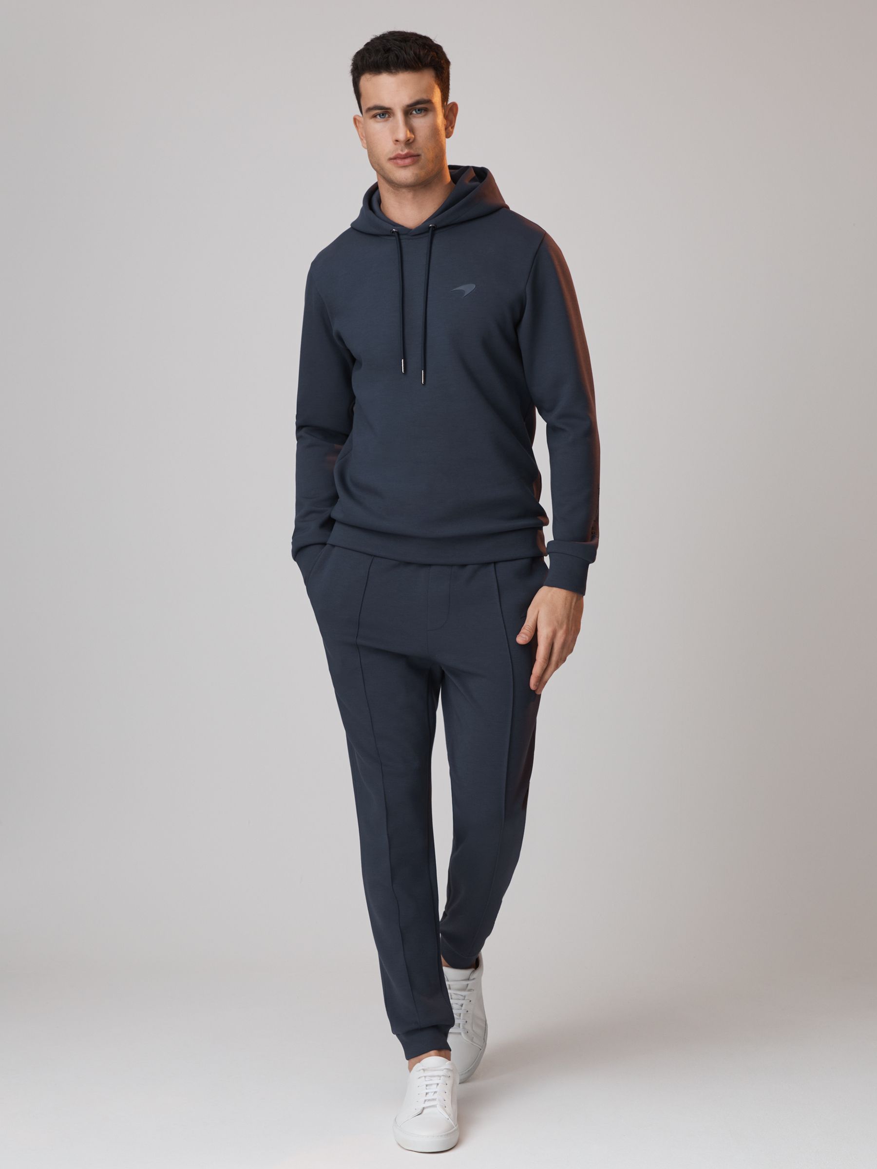 McLaren F1 Interlock Jersey Drawstring Joggers in Airforce Blue