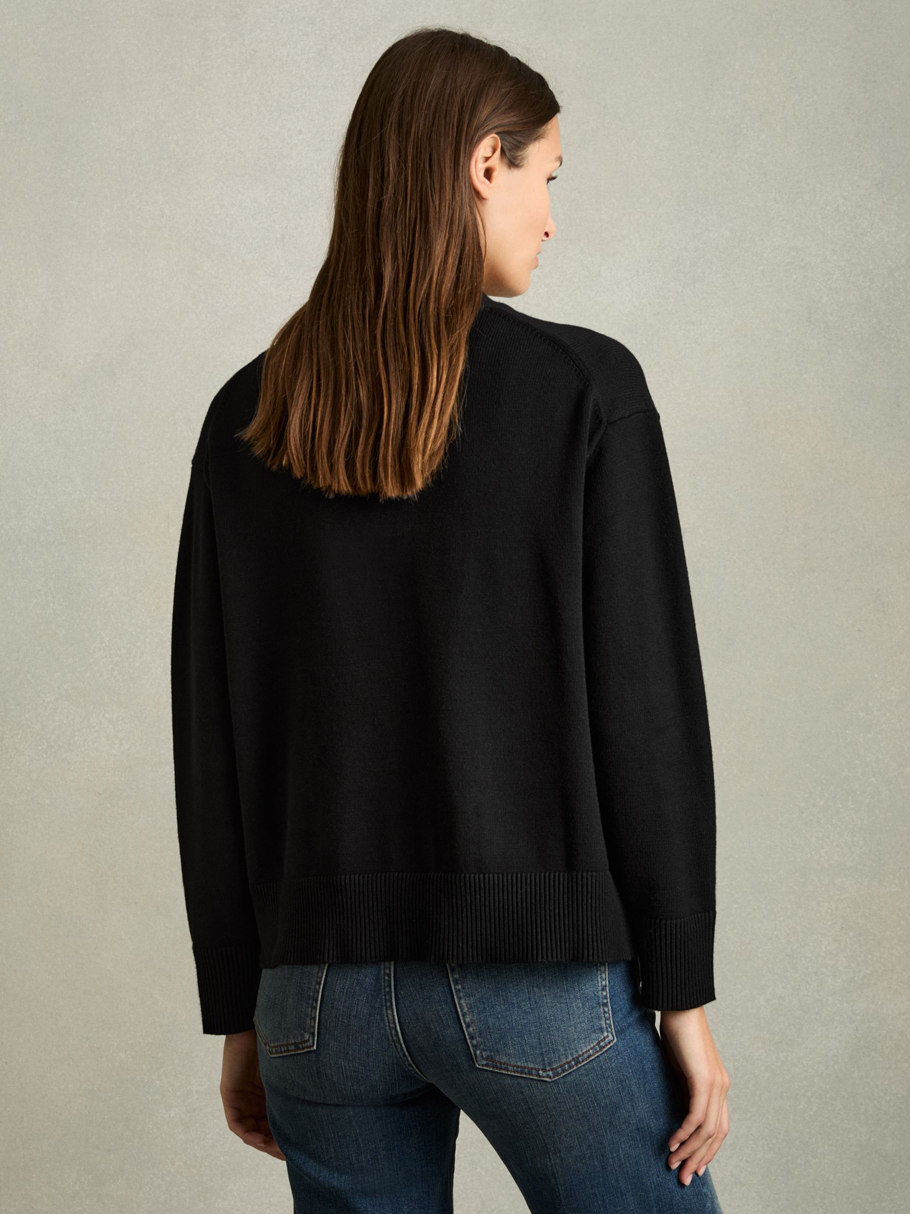 Chunky Knitted Cardigan in Black