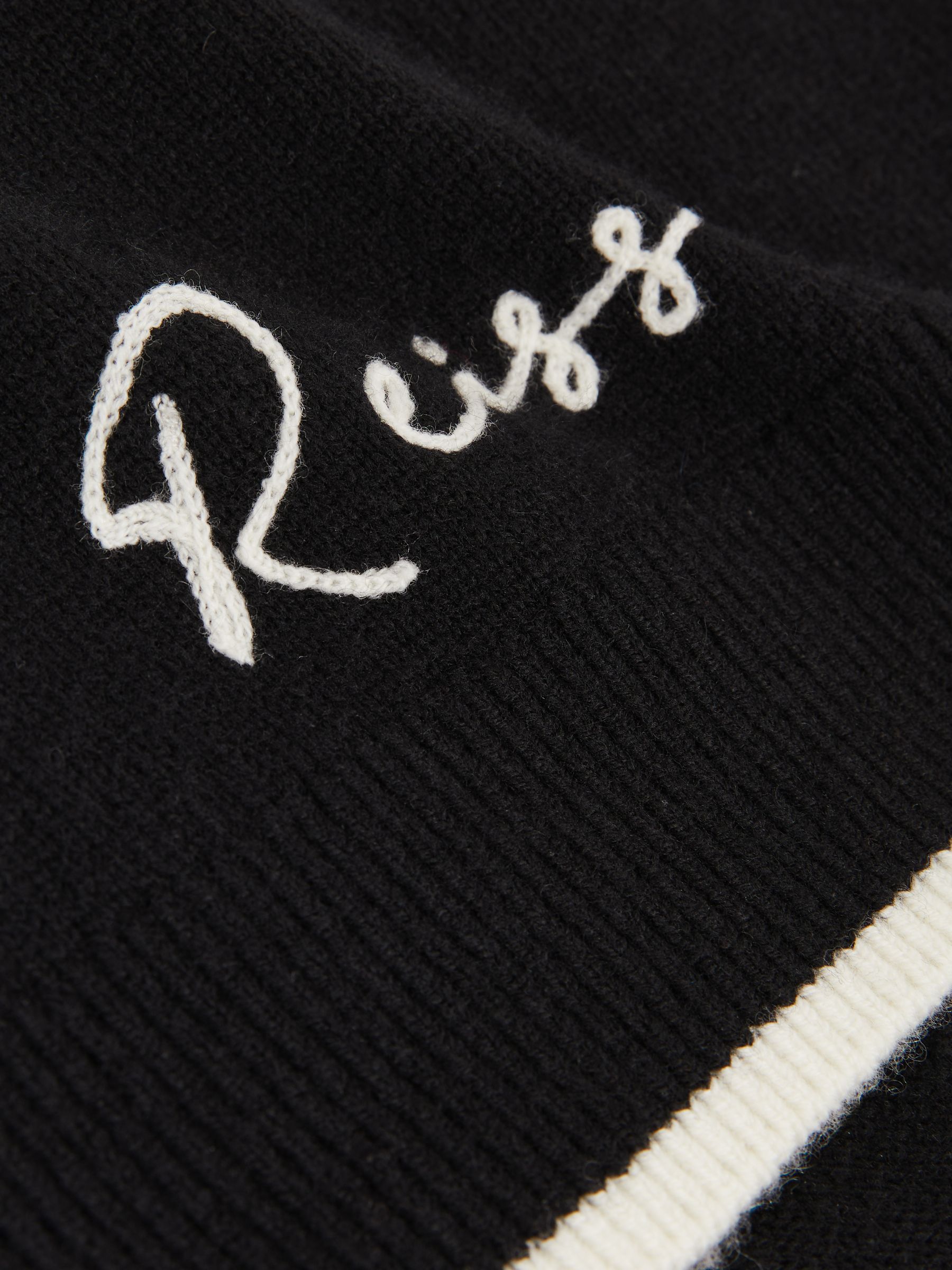 McLaren F1 Team Wool-Cashmere Cropped Jumper in Black/White