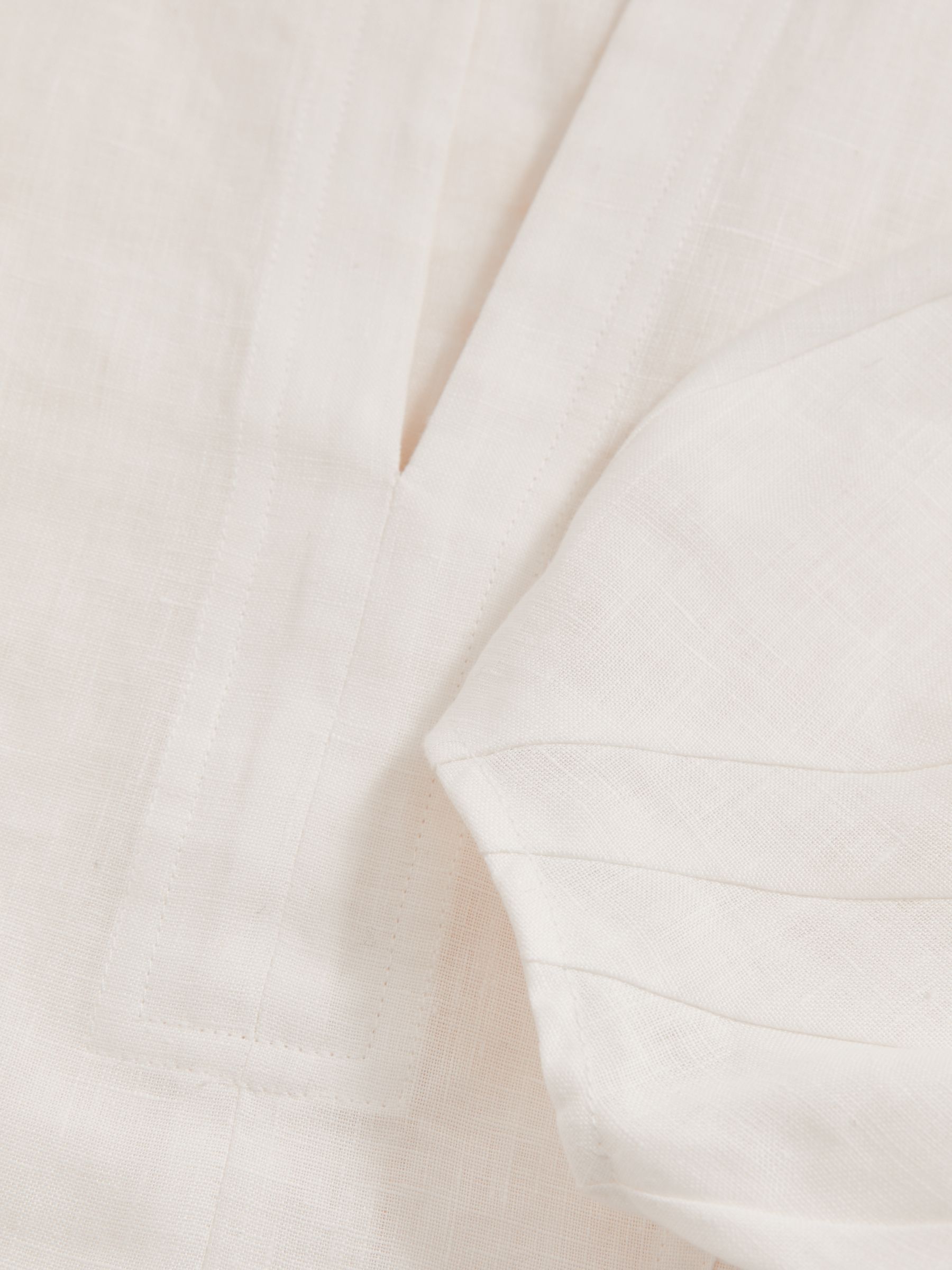 Linen Balloon-Sleeve Top in Ivory