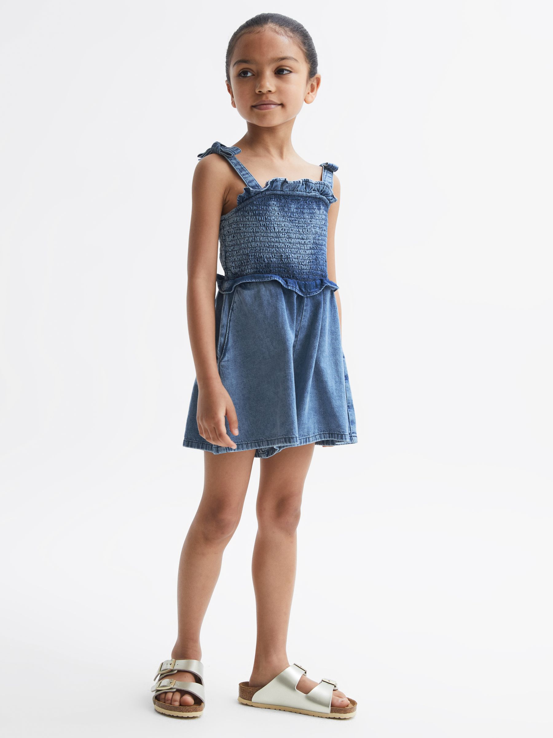 Senior Denim Playsuit in Blue