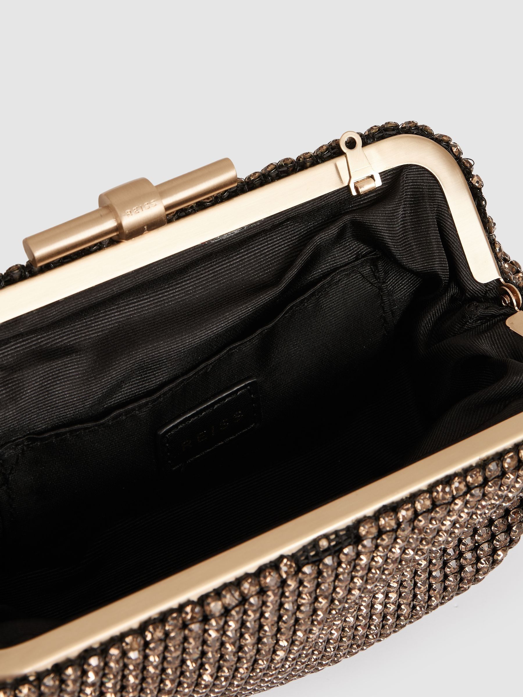 Embellished Clutch Bag in Gold