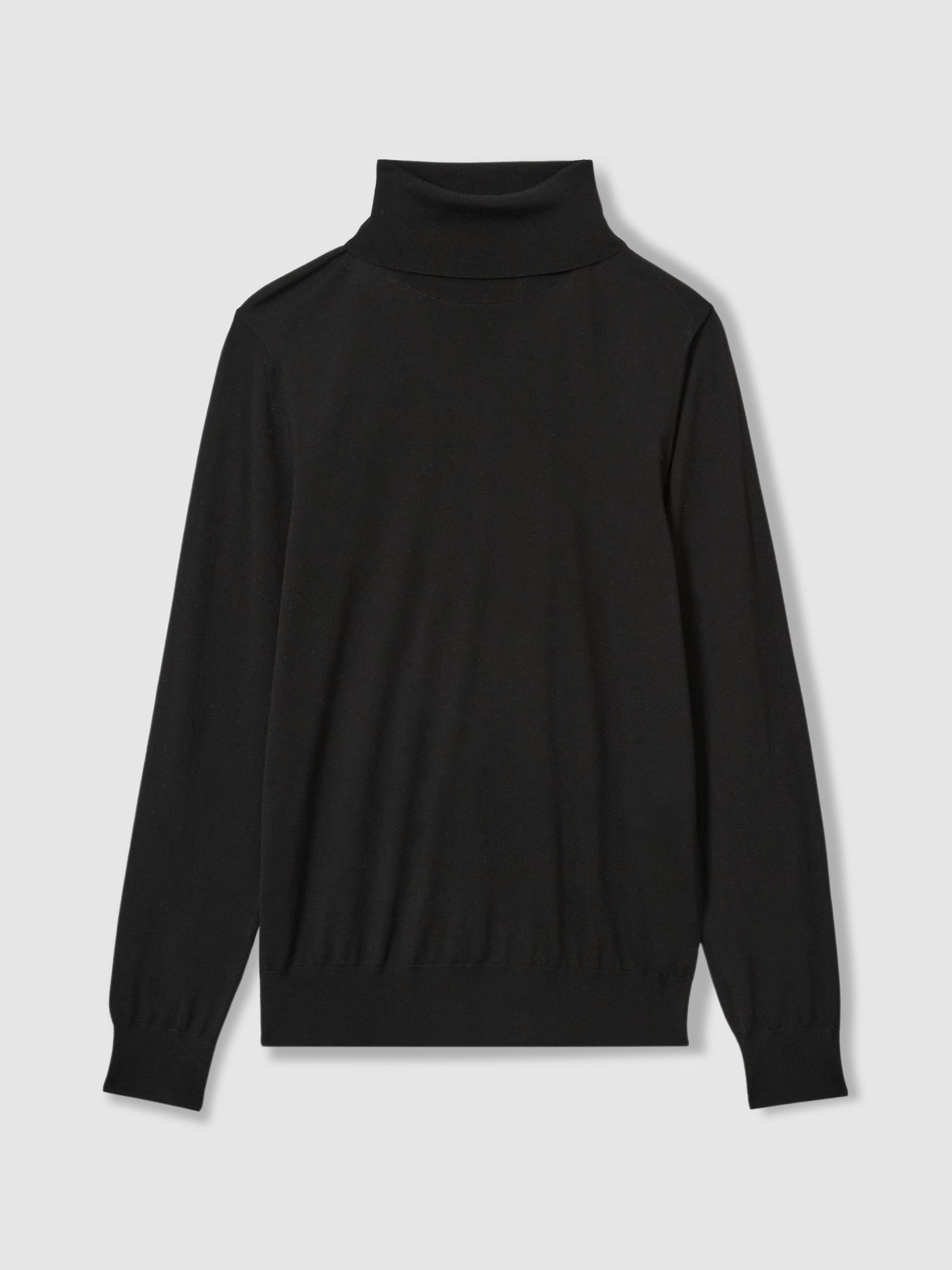 Reiss | Les 100 Ciels Noble-Wool Roll-Neck Jumper in Black