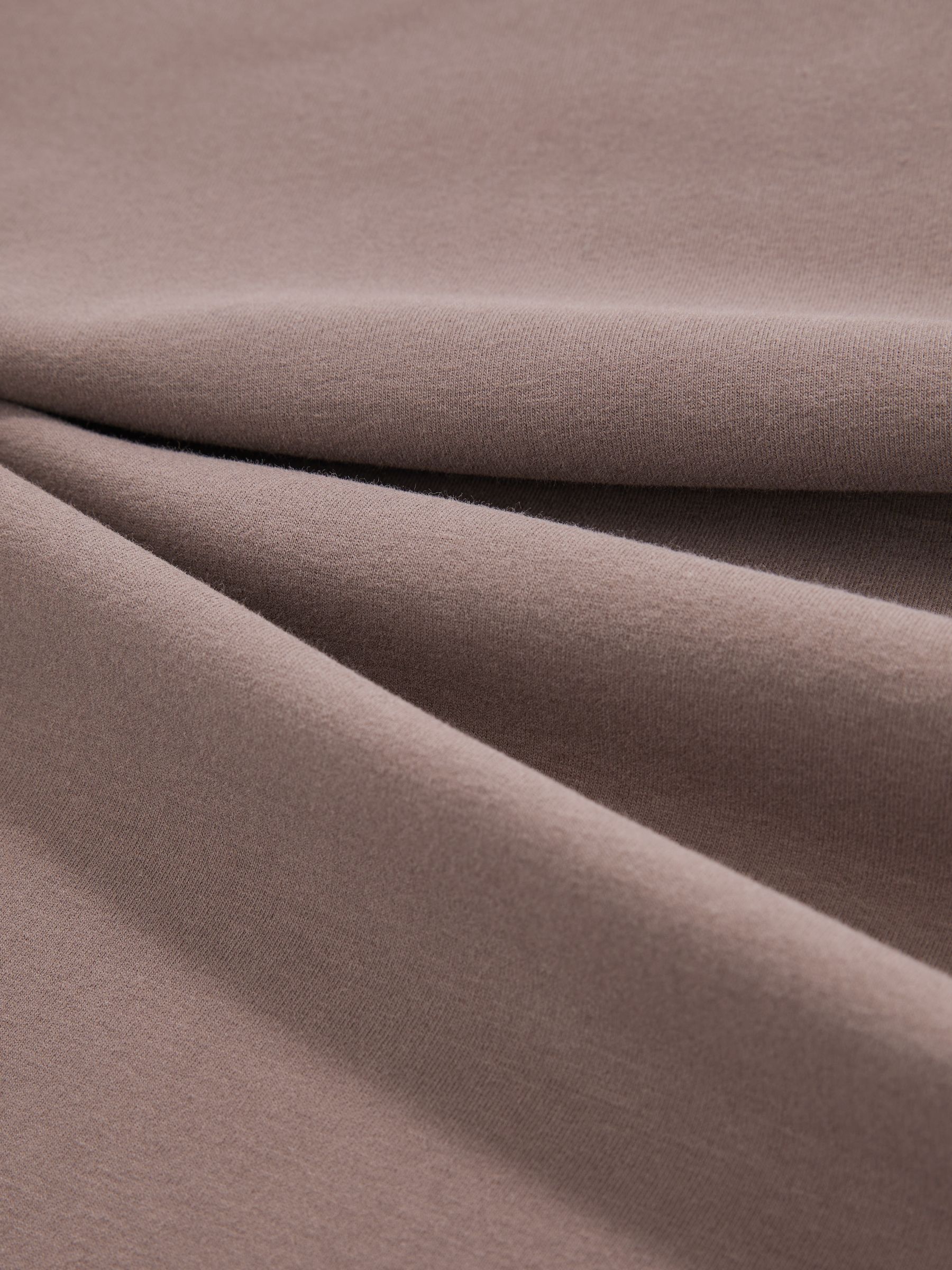 Stretch-Cotton Crew-Neck T-Shirt in Taupe Brown