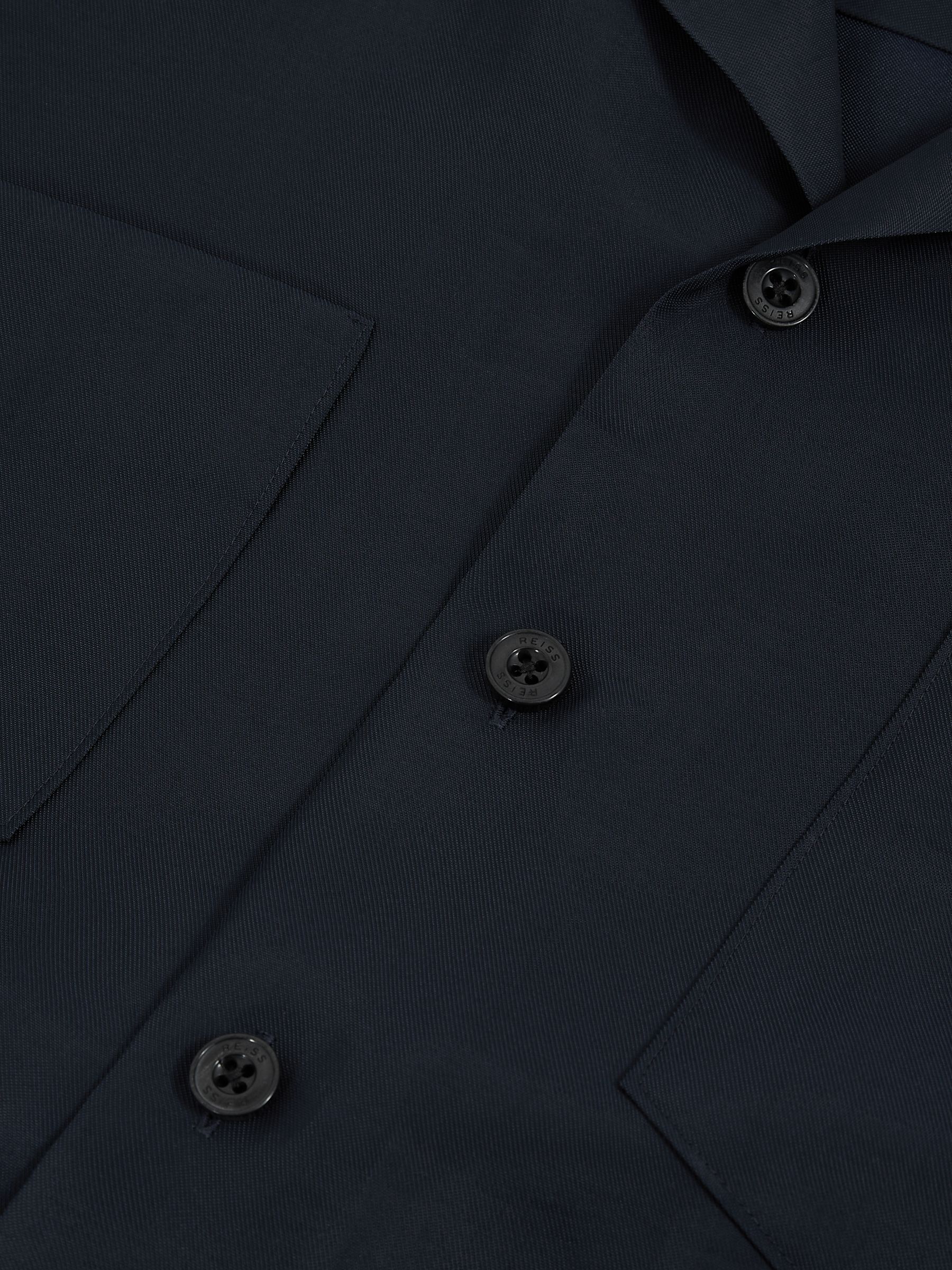 Organza Twin-Pocket Oversize Shirt in Navy