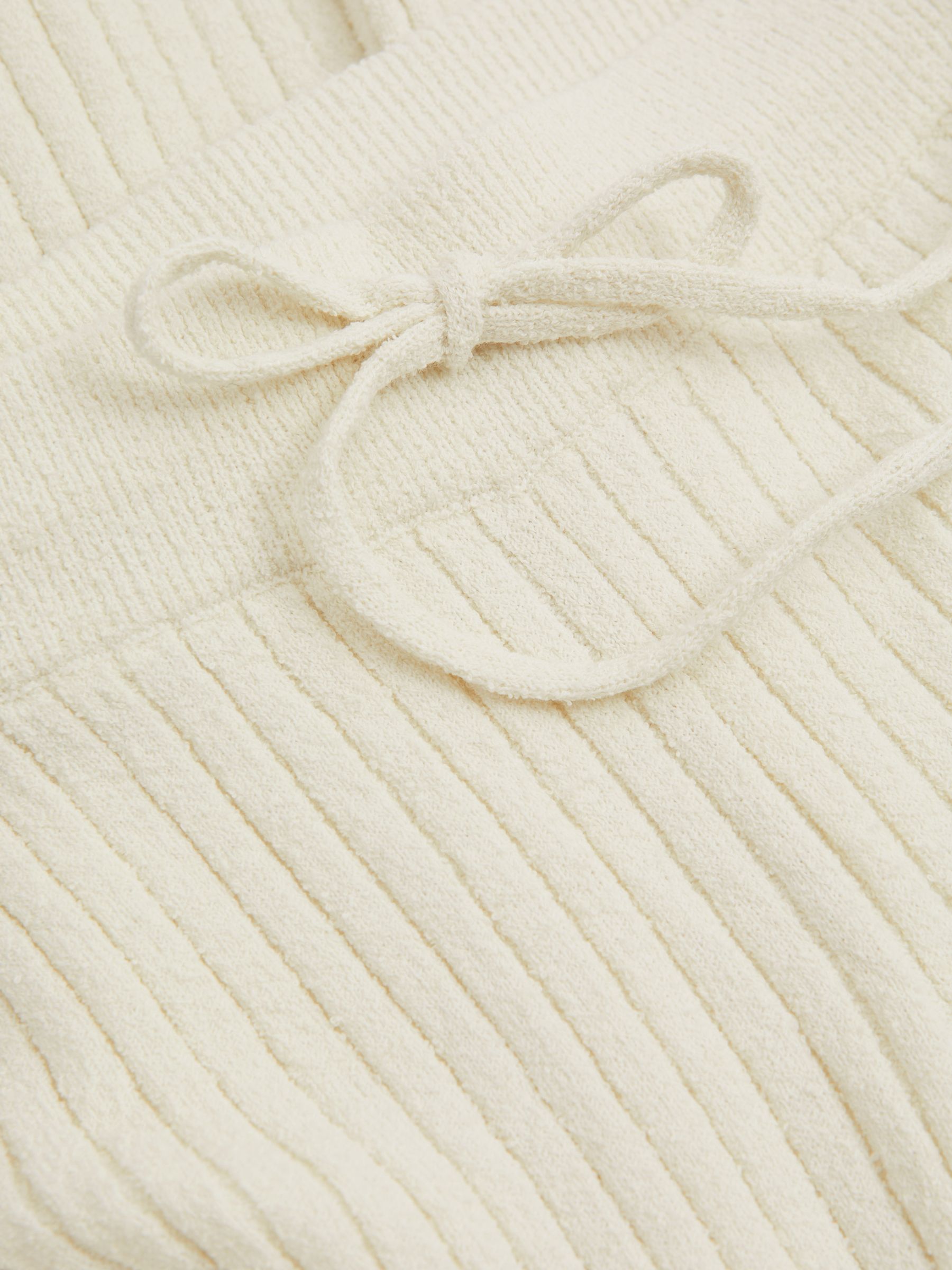 Good American Cloud White Ribbed Terry Lounge Trousers