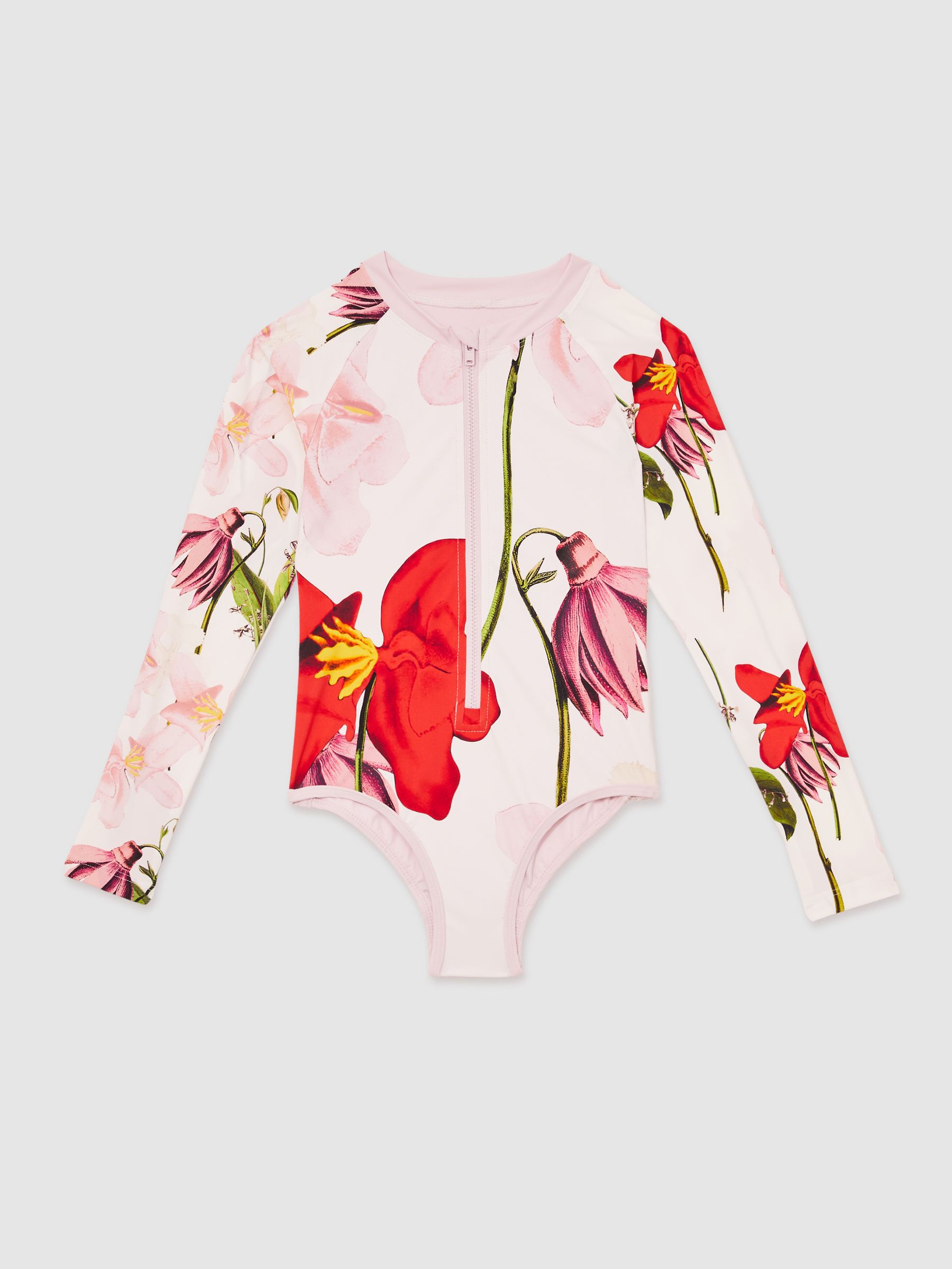 9-13 yrs Reiss | NYBG Long-Sleeve Swimsuit in Ivory