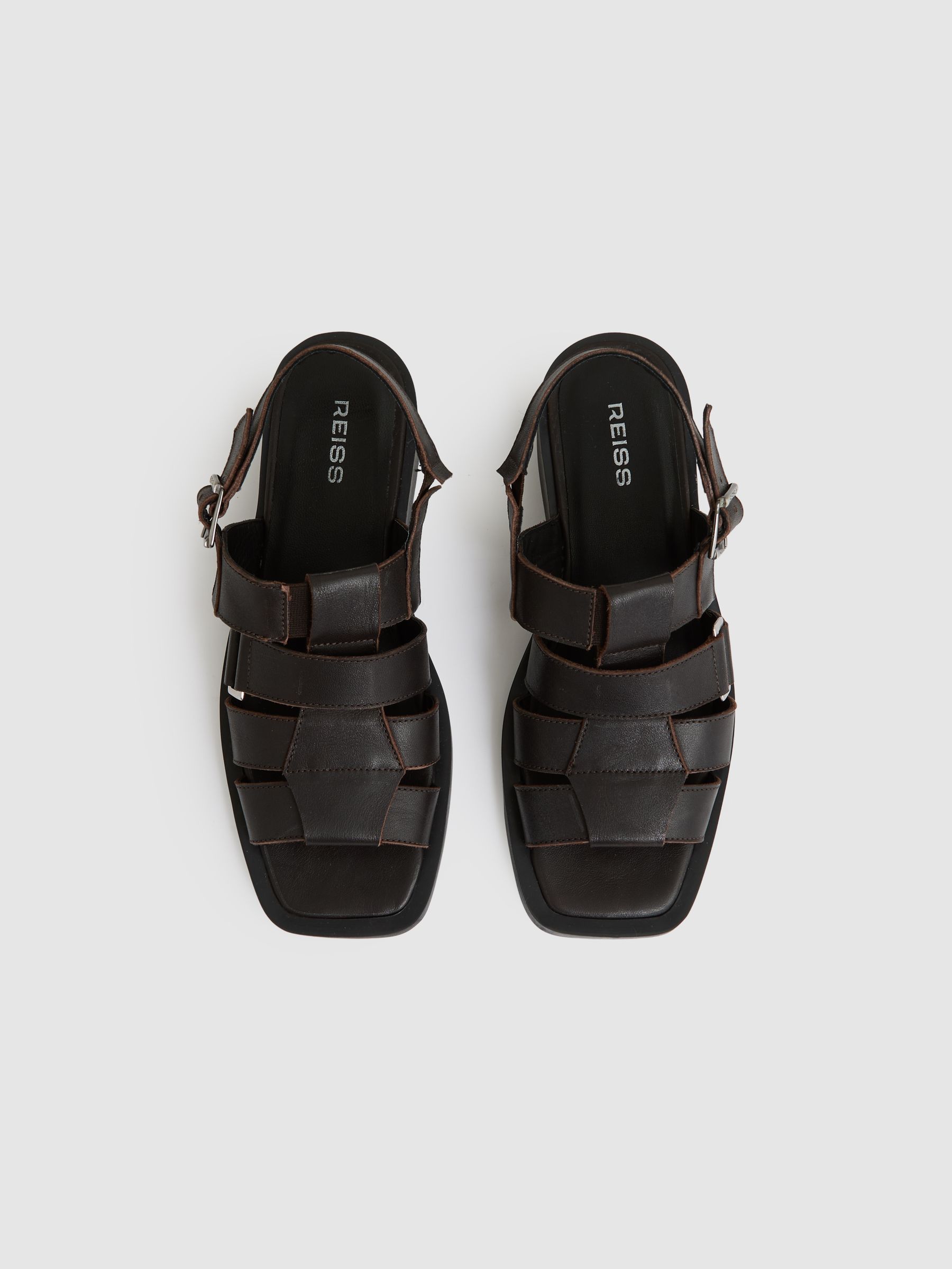 Leather Fisherman Sandals in Chocolate