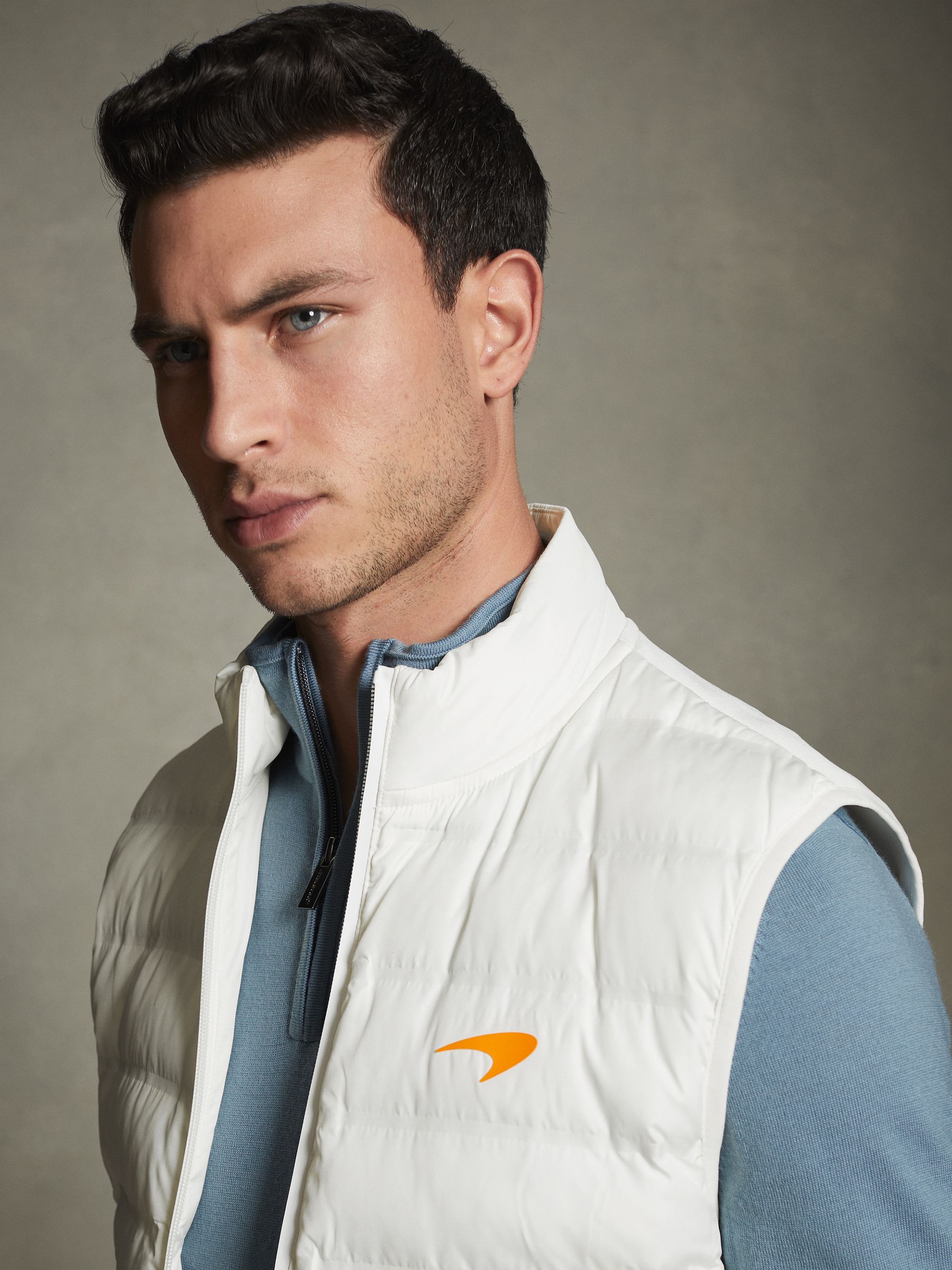 McLaren F1 Hybrid Quilt and Knit Gilet in White