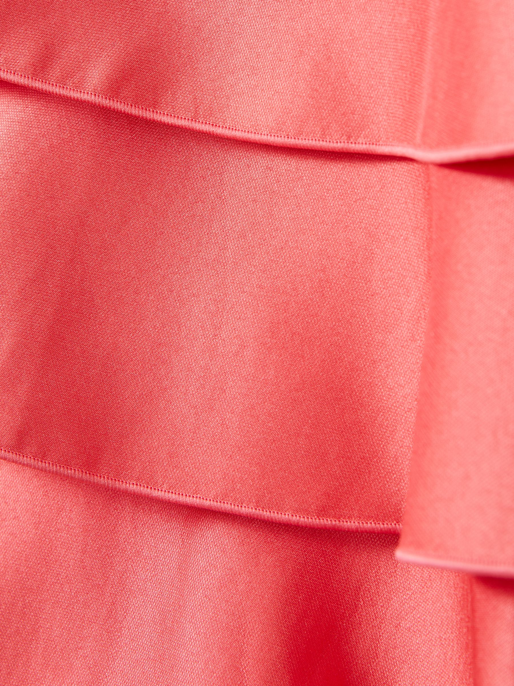 Acler Tiered Frill Mini Dress in Red