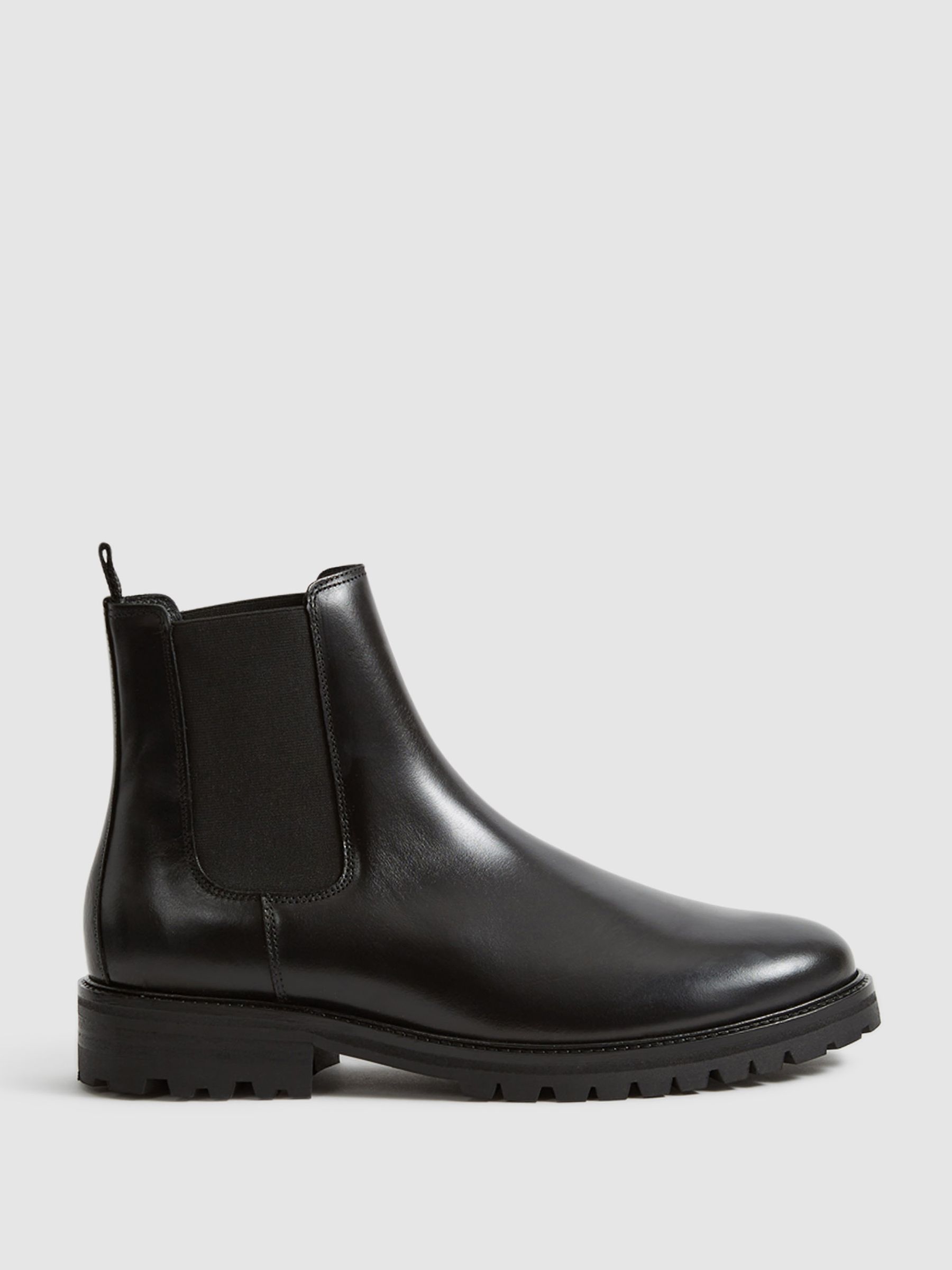 Leather Chelsea Boots in Black