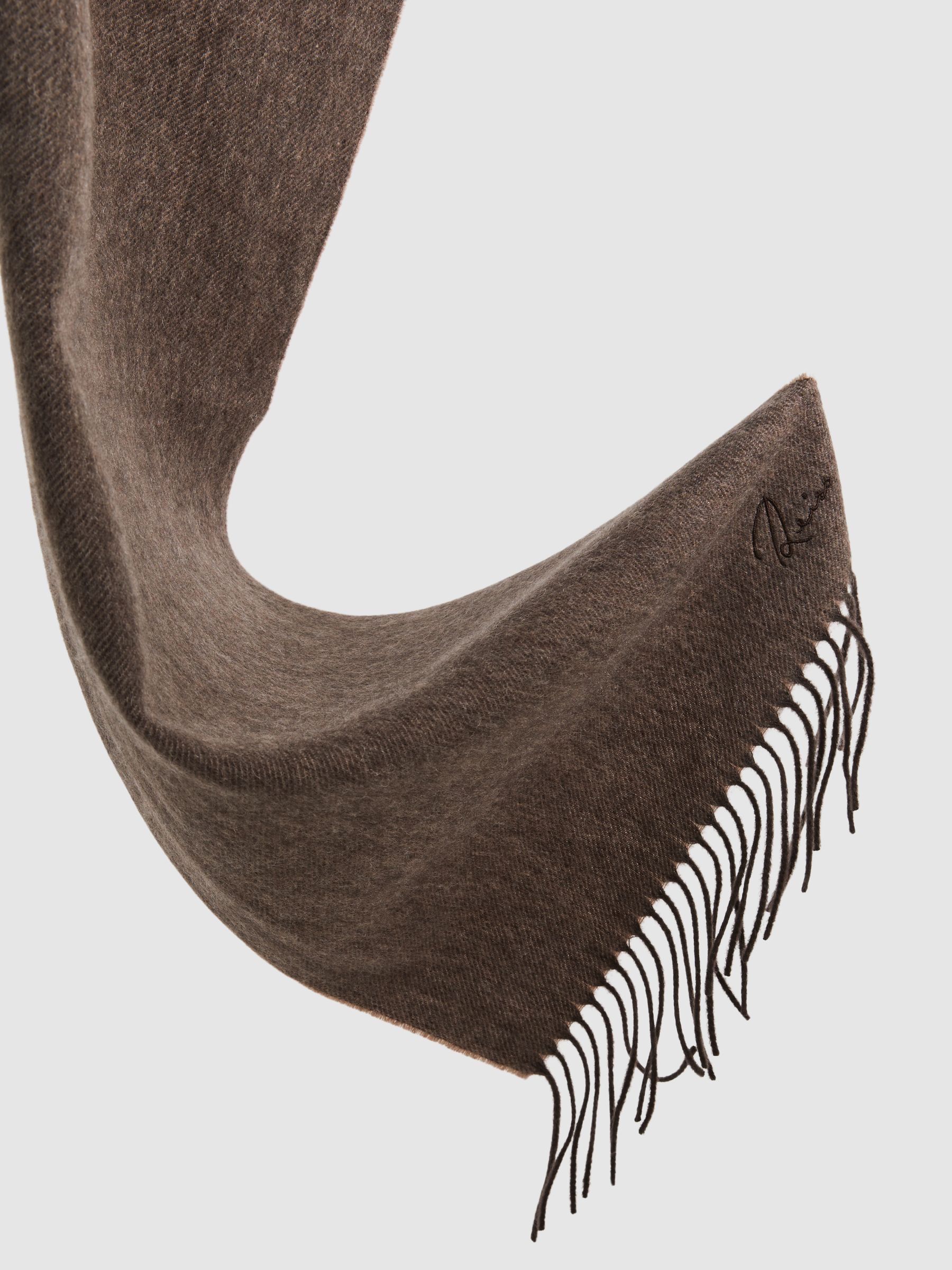Wool and Cashmere Scarf in Taupe