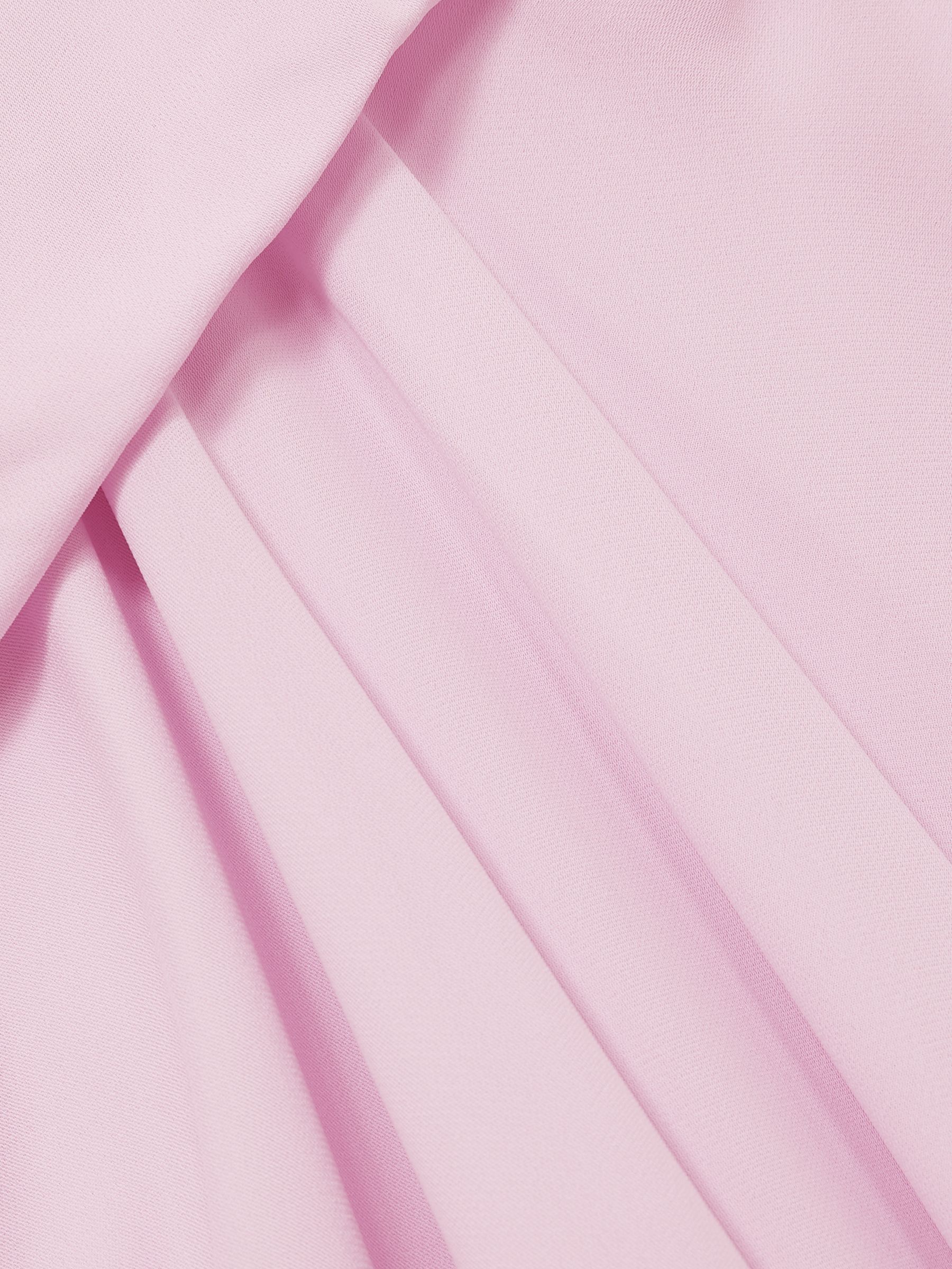 Draped Tuck Mini Dress in Pale Pink