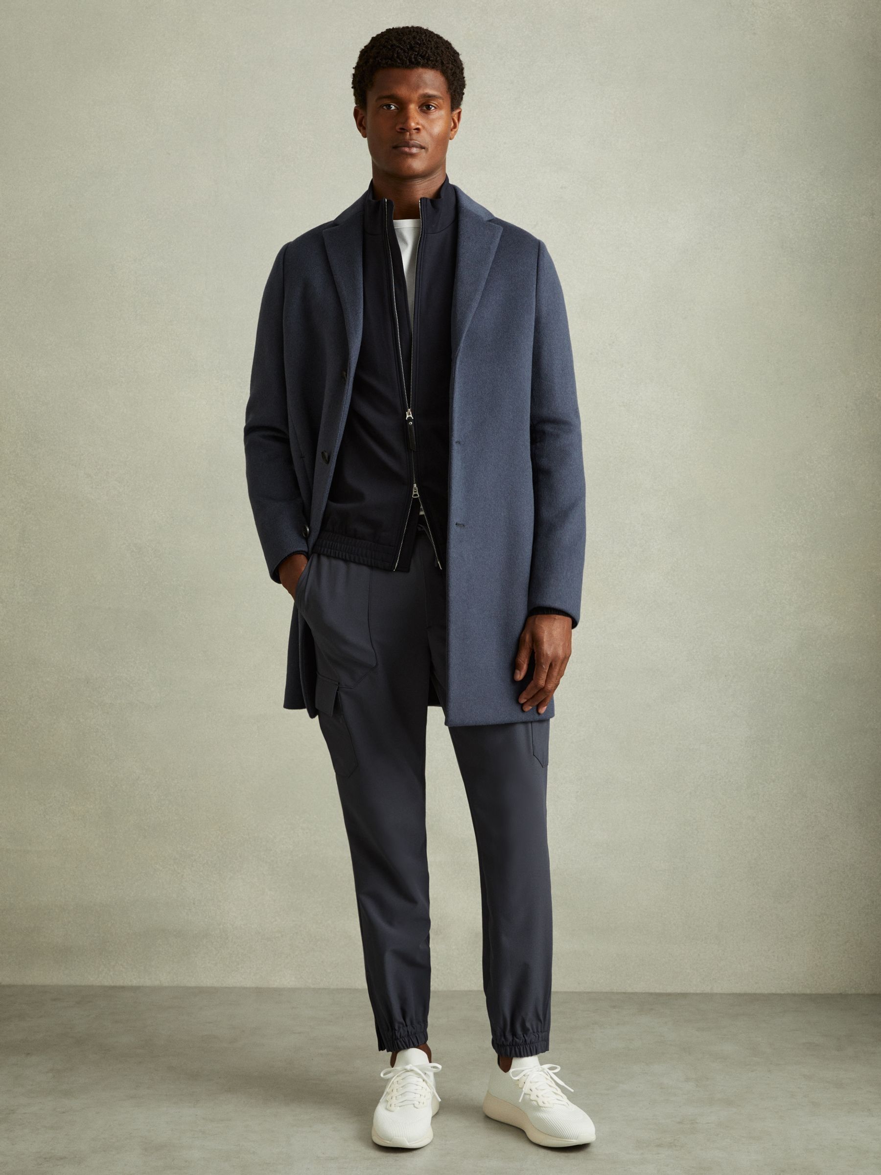 Hybrid Knit Trainers in White