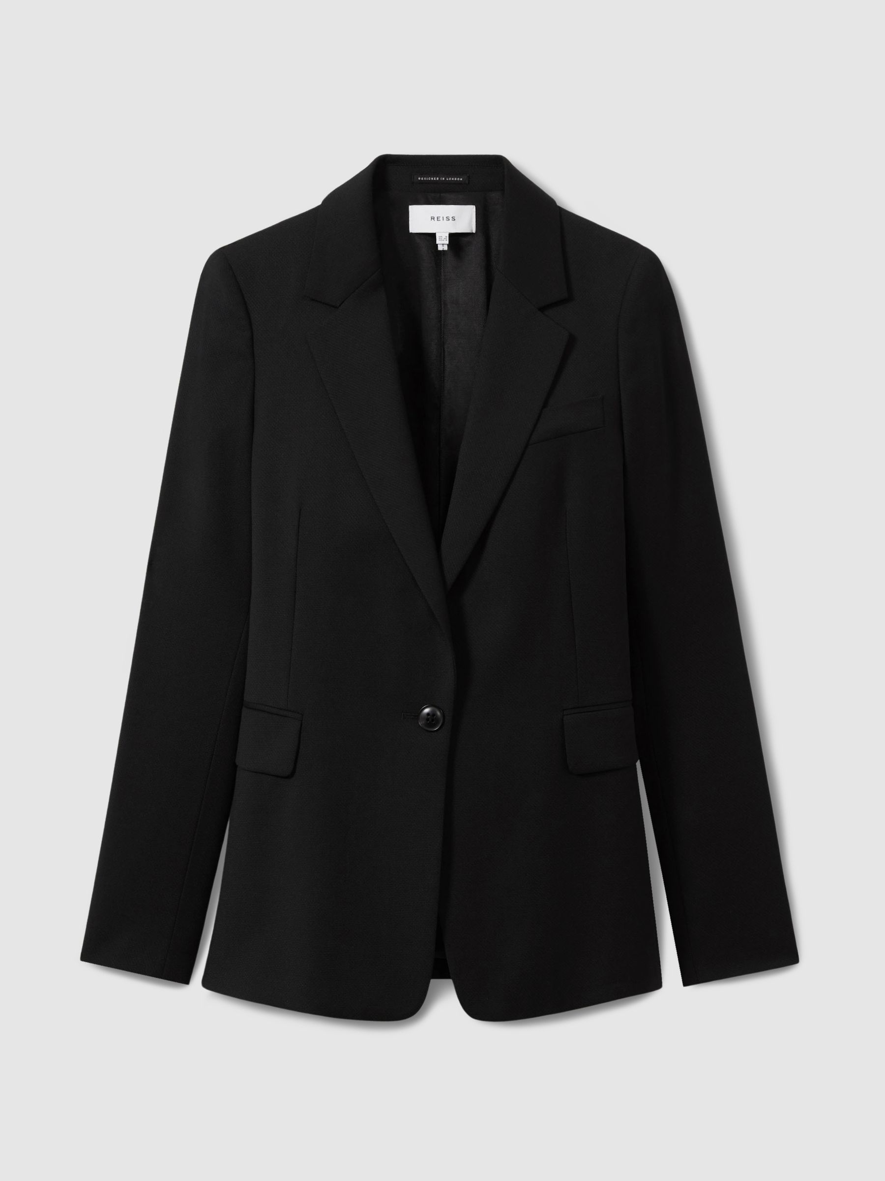 Single Breasted Suit Blazer in Black