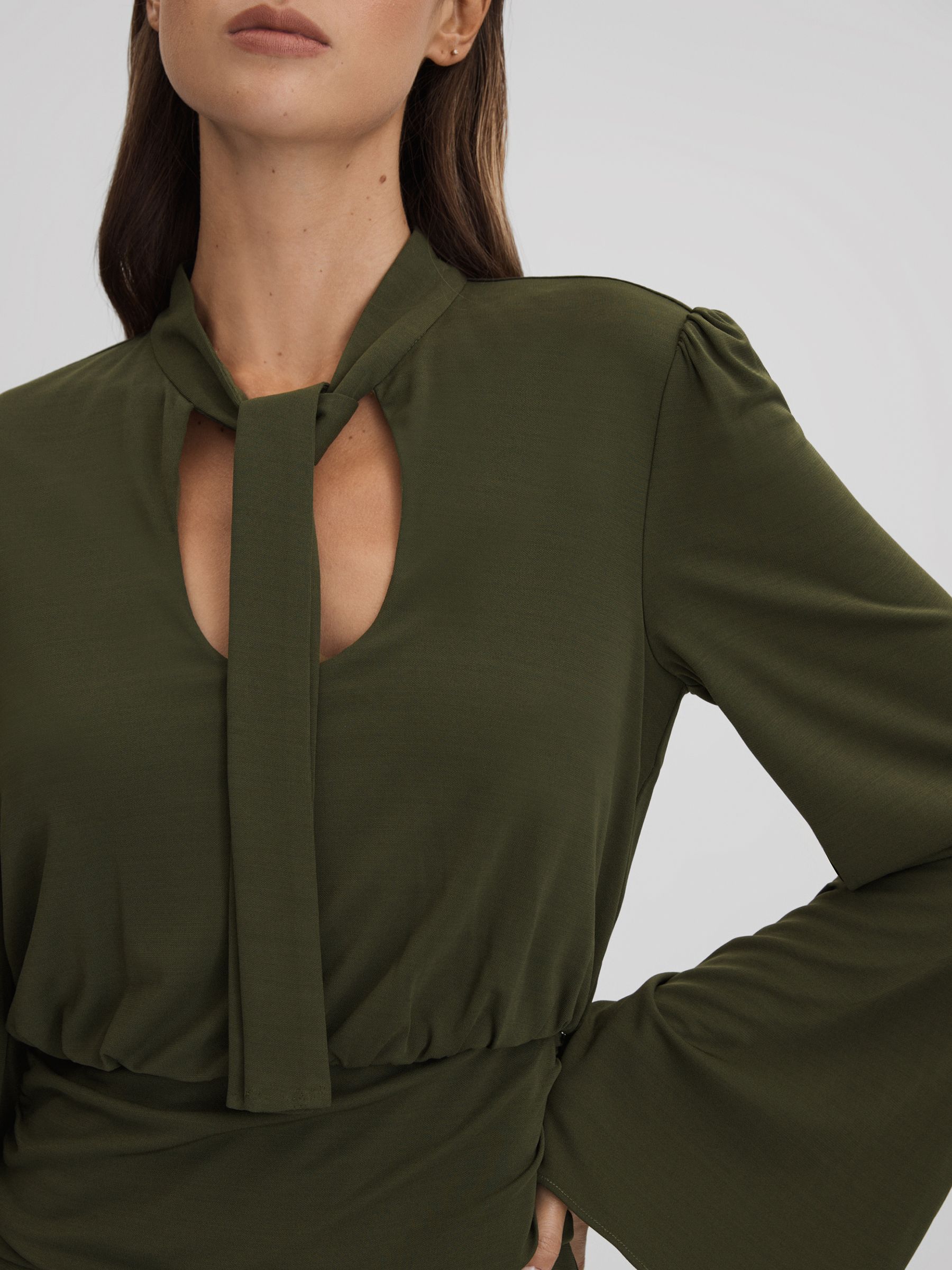 Halston Seaweed Wide Leg Jumpsuit in Seaweed