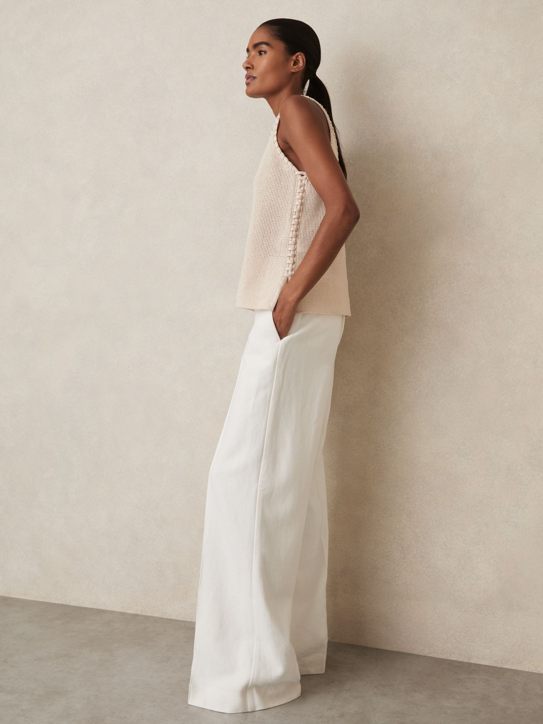 Crochet Tank Top in Cream